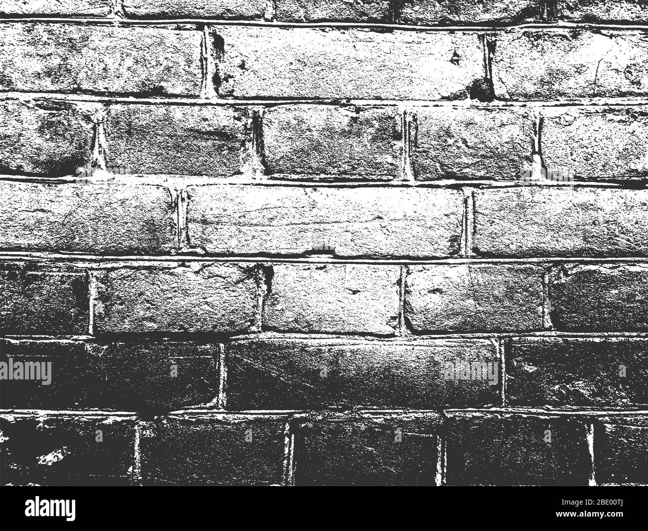 Distress old brick wall texture. Black and white grunge background ...