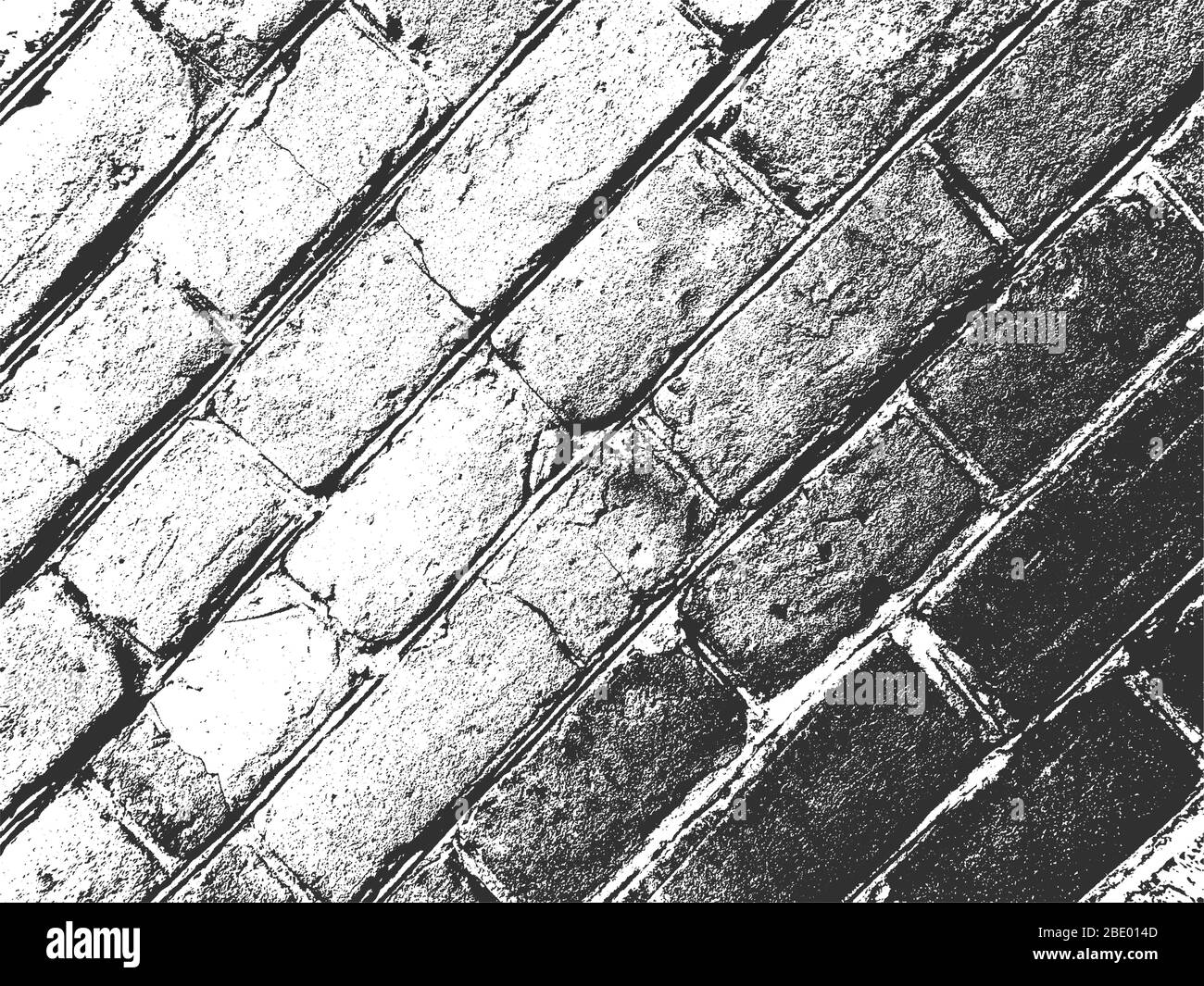 Distress old brick wall texture. Black and white grunge background ...