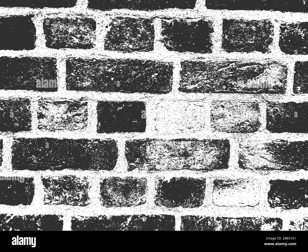 Distress old brick wall texture. Black and white grunge background ...