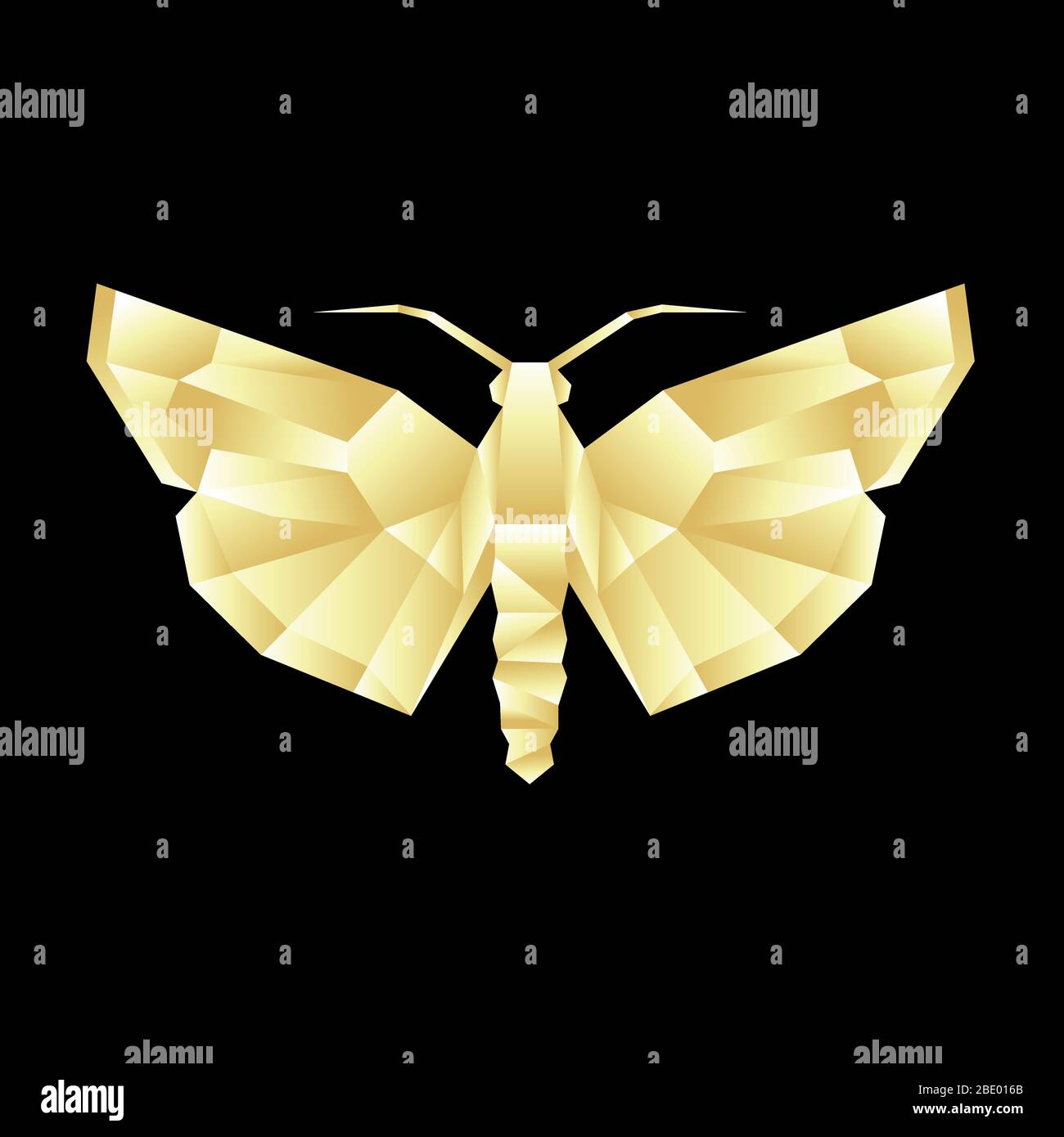Vector. Abstract polygonal butterfly. Geometric linear butterfly. Illustration Vector. eps 10 Stock Vector