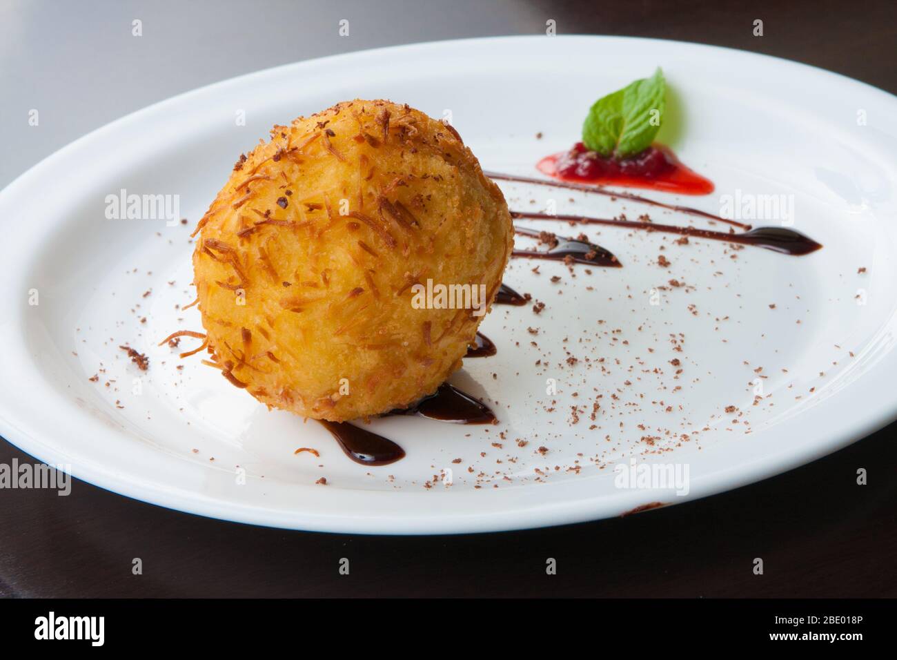Traditional Portuguese Cod Cake with teriaki Stock Photo Alamy
