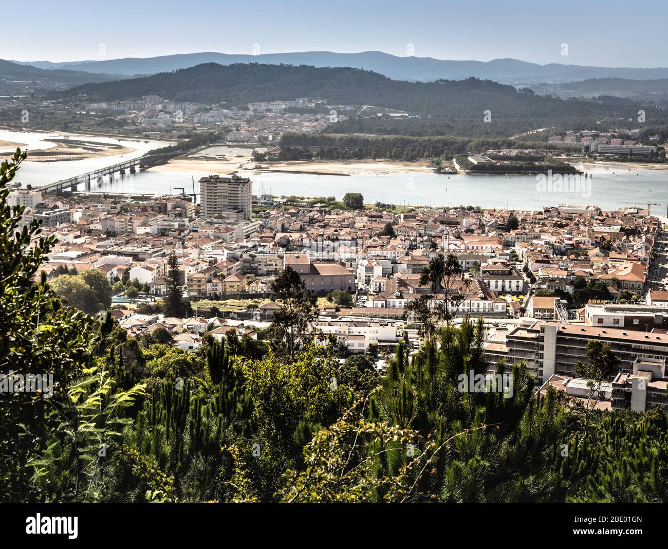 Panoramic view of Viana do Castelo Northern Portugal Stock Photo