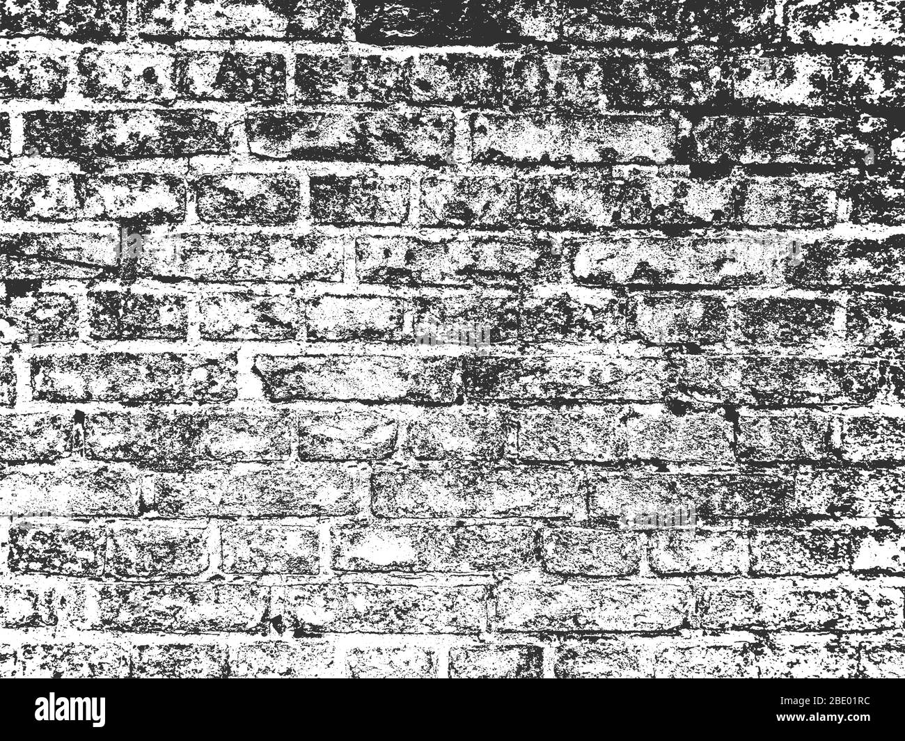 Distress old brick wall texture. Black and white grunge background ...