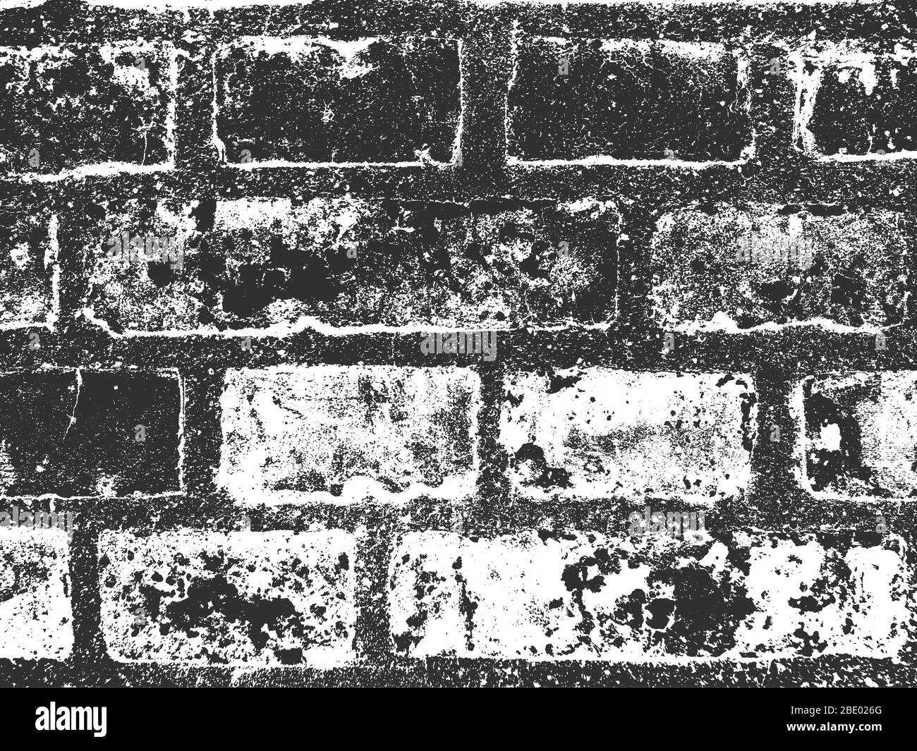 Distress old brick wall texture. Black and white grunge background ...