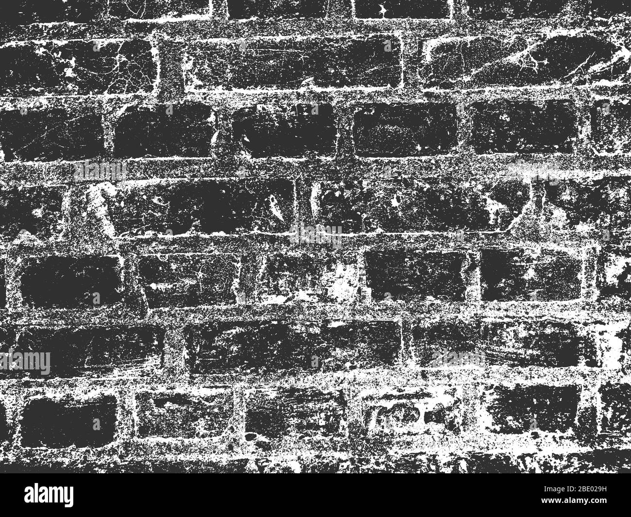 Distress old brick wall texture. Black and white grunge background ...
