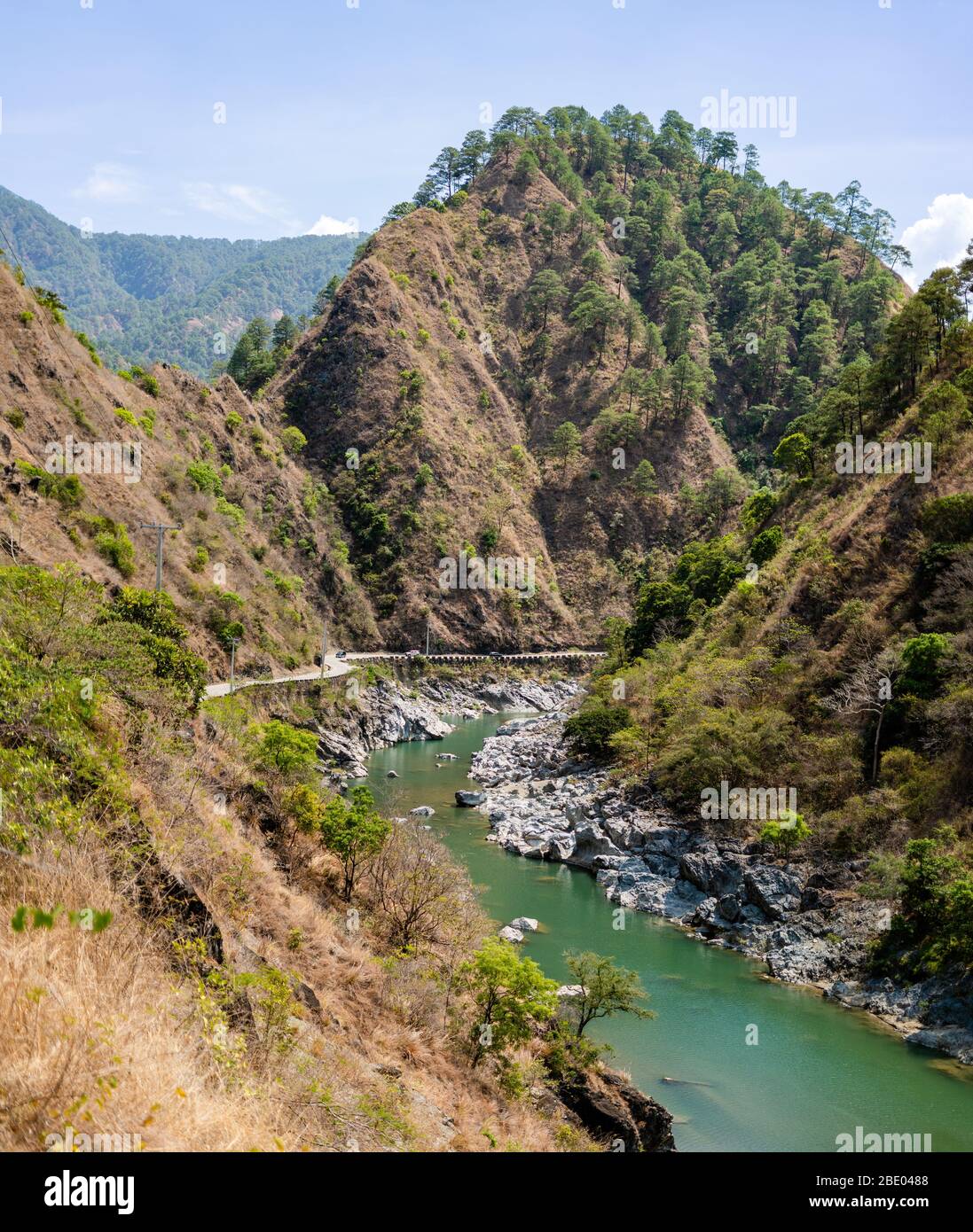 Scenic view of a river along the road during during the trip to Benguet ...