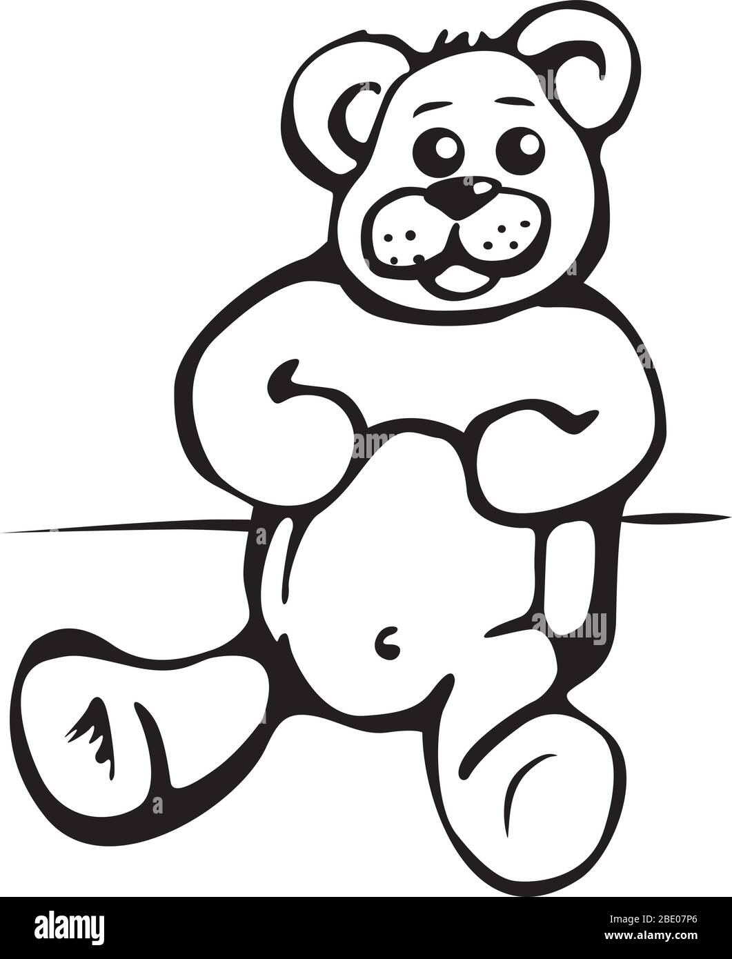 Teddy bear clip art Black and White Stock Photos & Images - Alamy