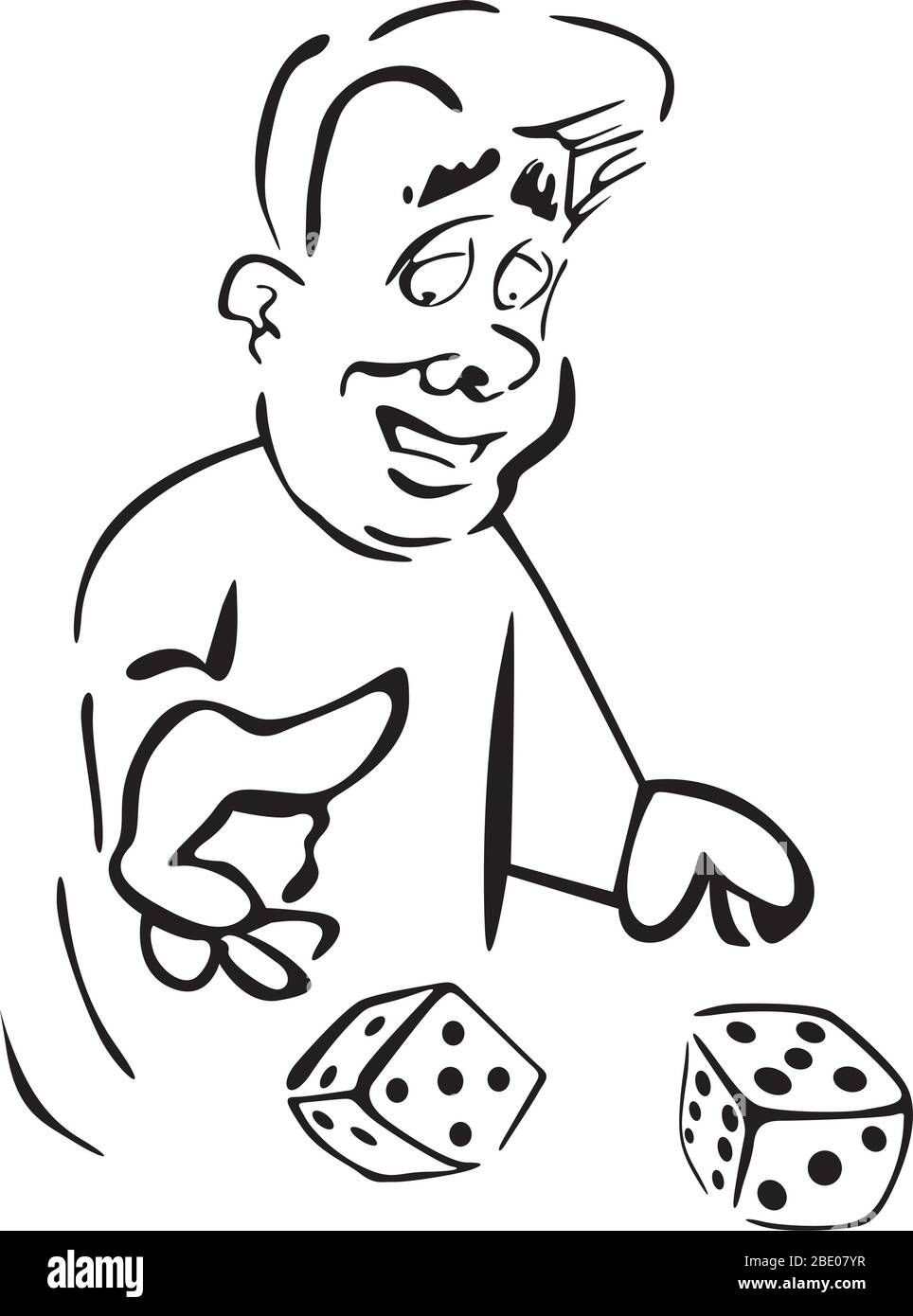 Hand with dice Black and White Stock Photos & Images Alamy