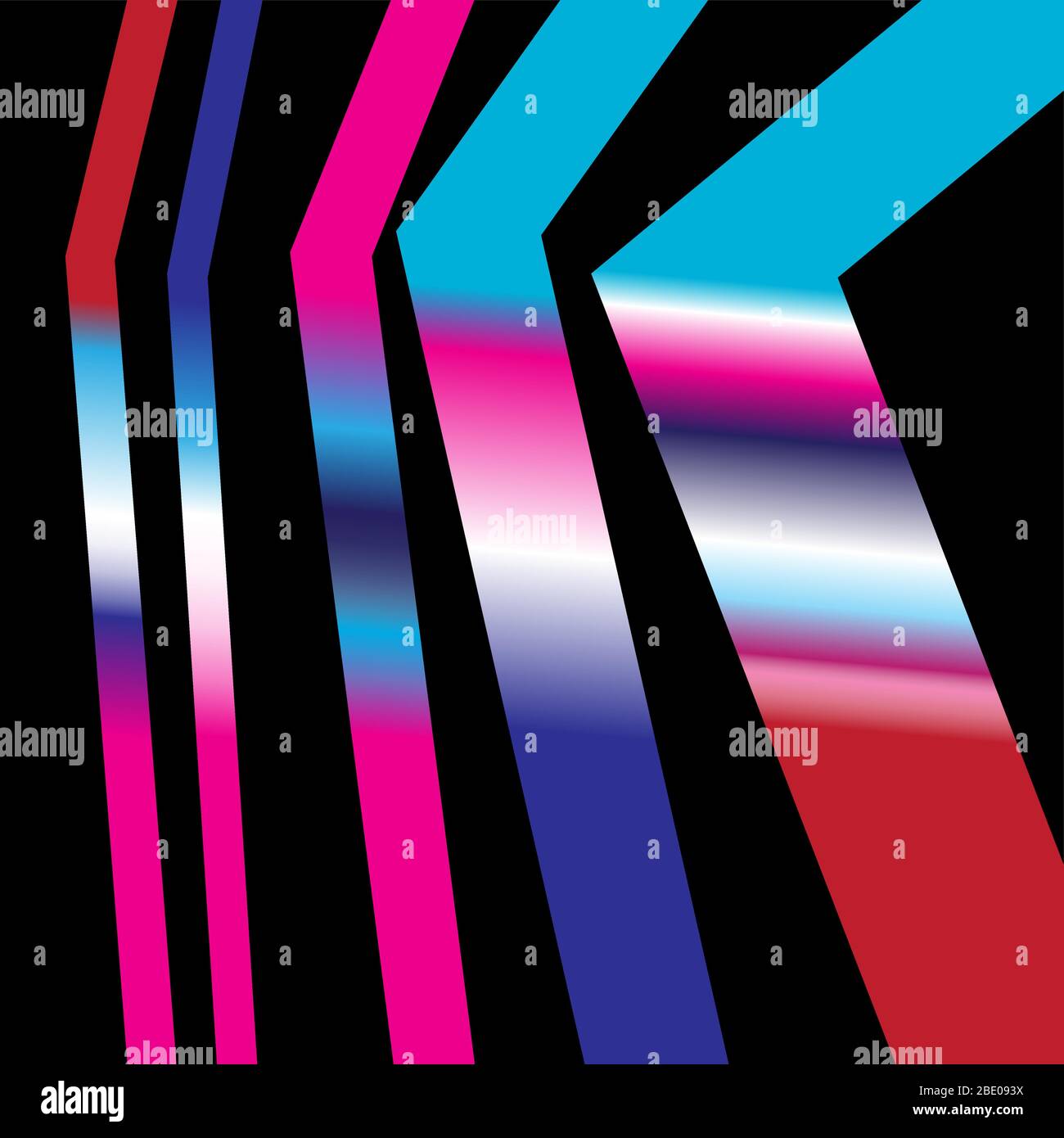 Abstract color background with geometric objects on dark background. Stock Vector