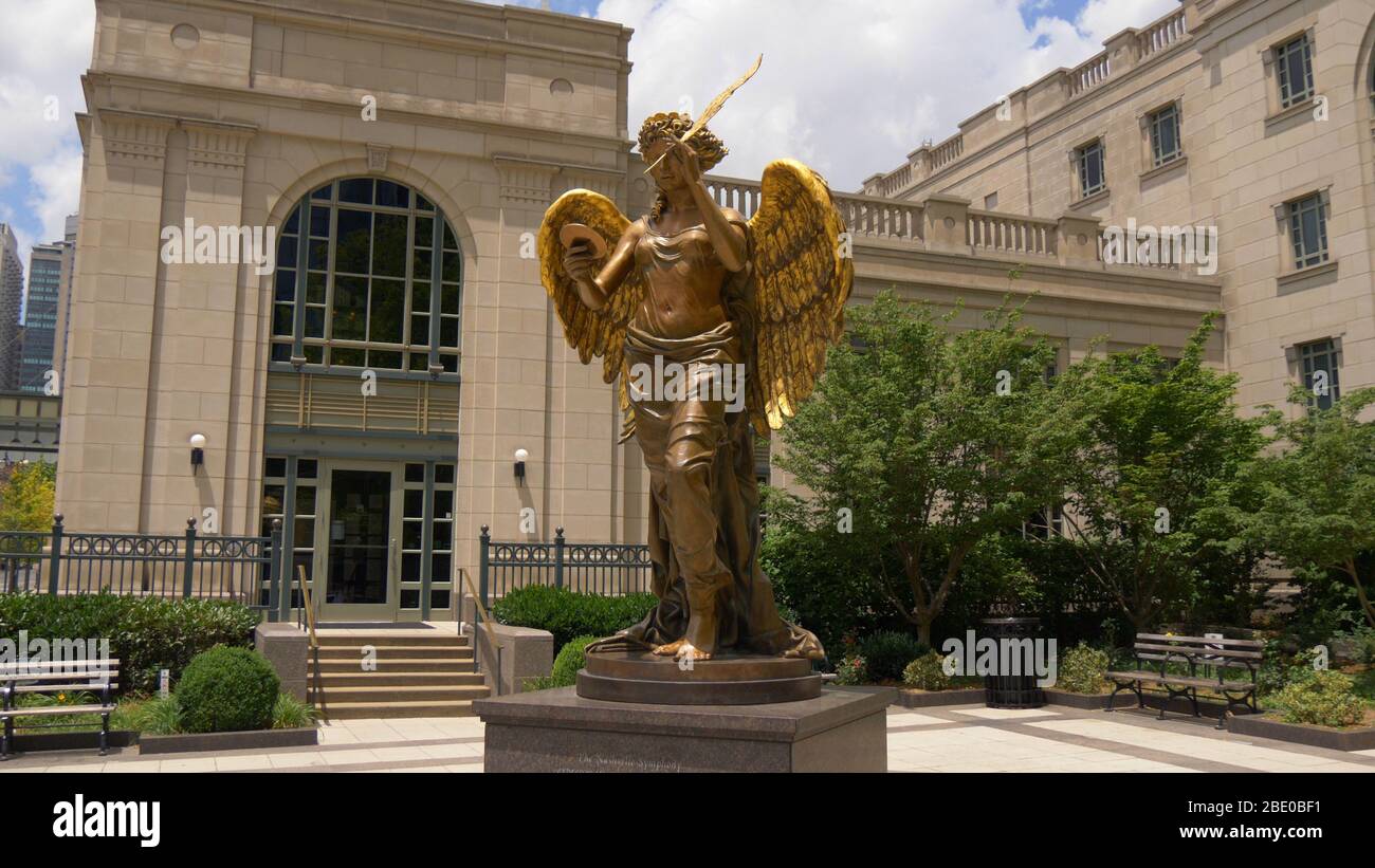 Golden Angel statue at Schermerhorn Symphony Center - NASHVILLE, UNITED STATES - JUNE 17, 2019 Stock Photo