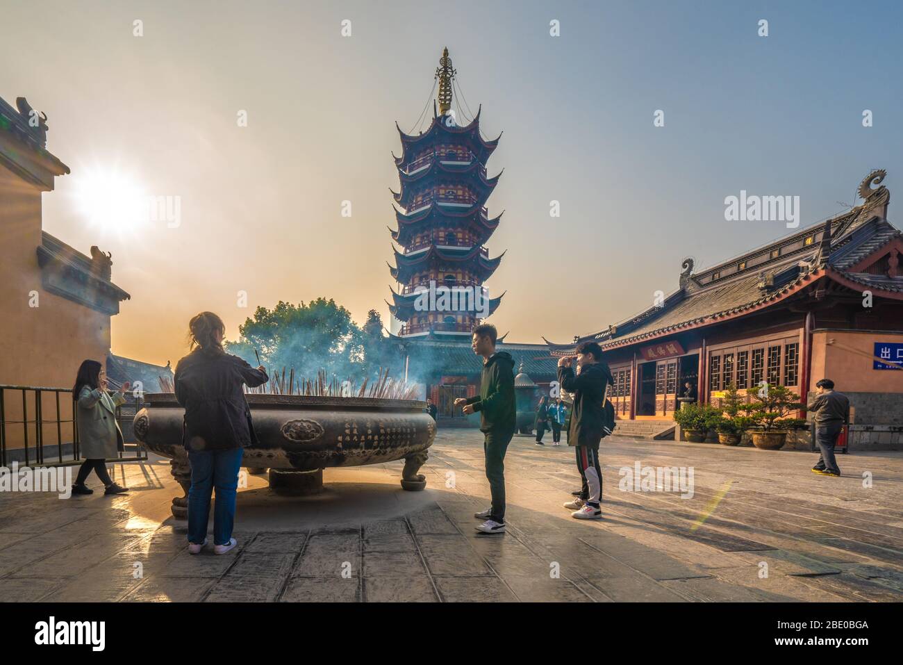 NANJING, CHINA - NOVEMBER 08: This is Jiming temple, a famous buddhist temple and popular tourist destination on November 08, 2019 in Nanjing Stock Photo