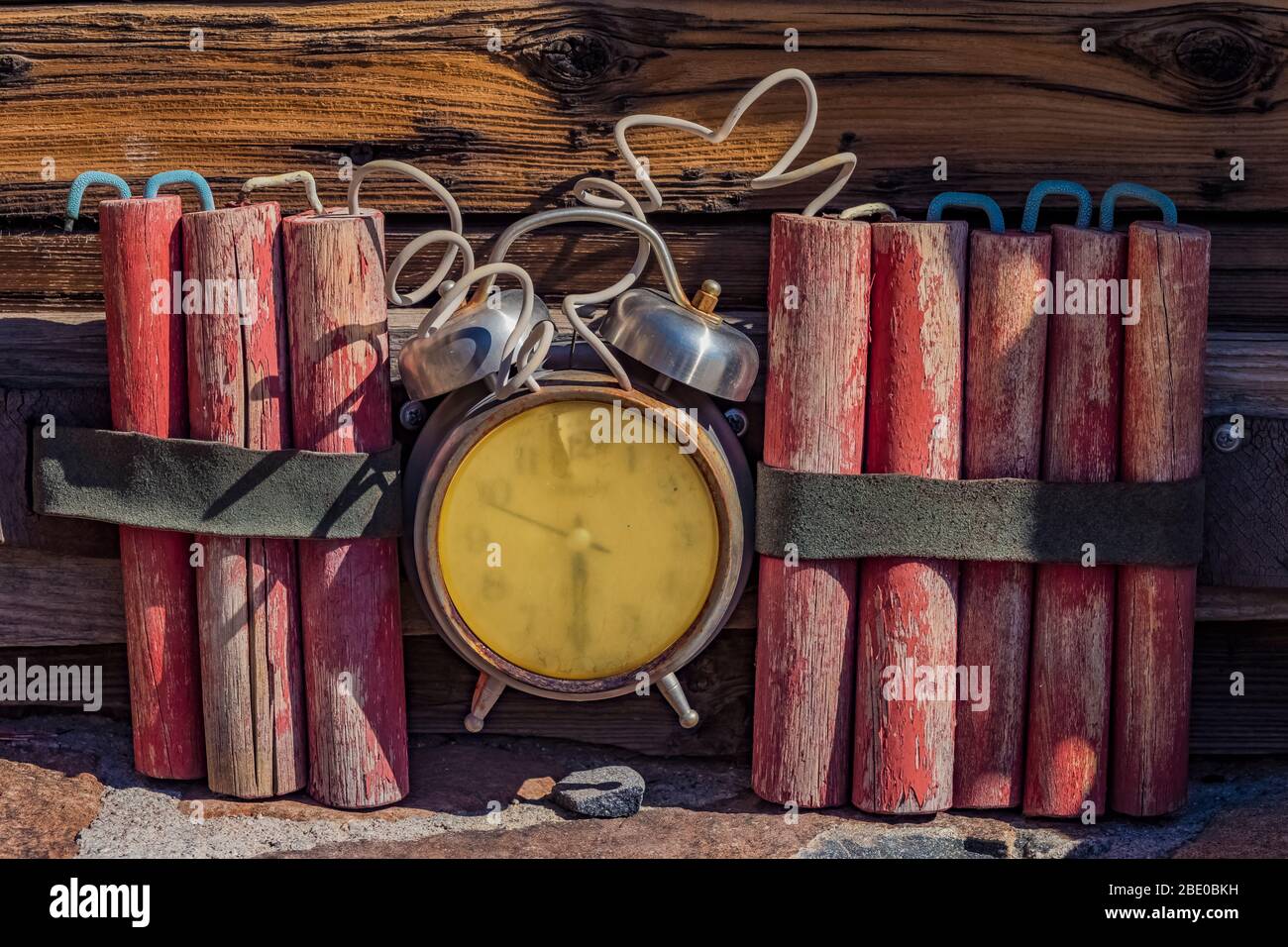 Fake dynamite and timer at Cool Springs Station Historic Route 66 in Arizona, USA [No property release; available for editorial licensing only] Stock Photo - Alamy
