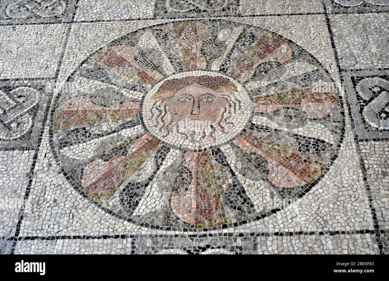 Roman mosaic with depiction of the head of Medusa Stock Photo Alamy