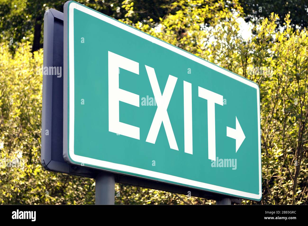 Exit next exit sign Stock Photo Alamy
