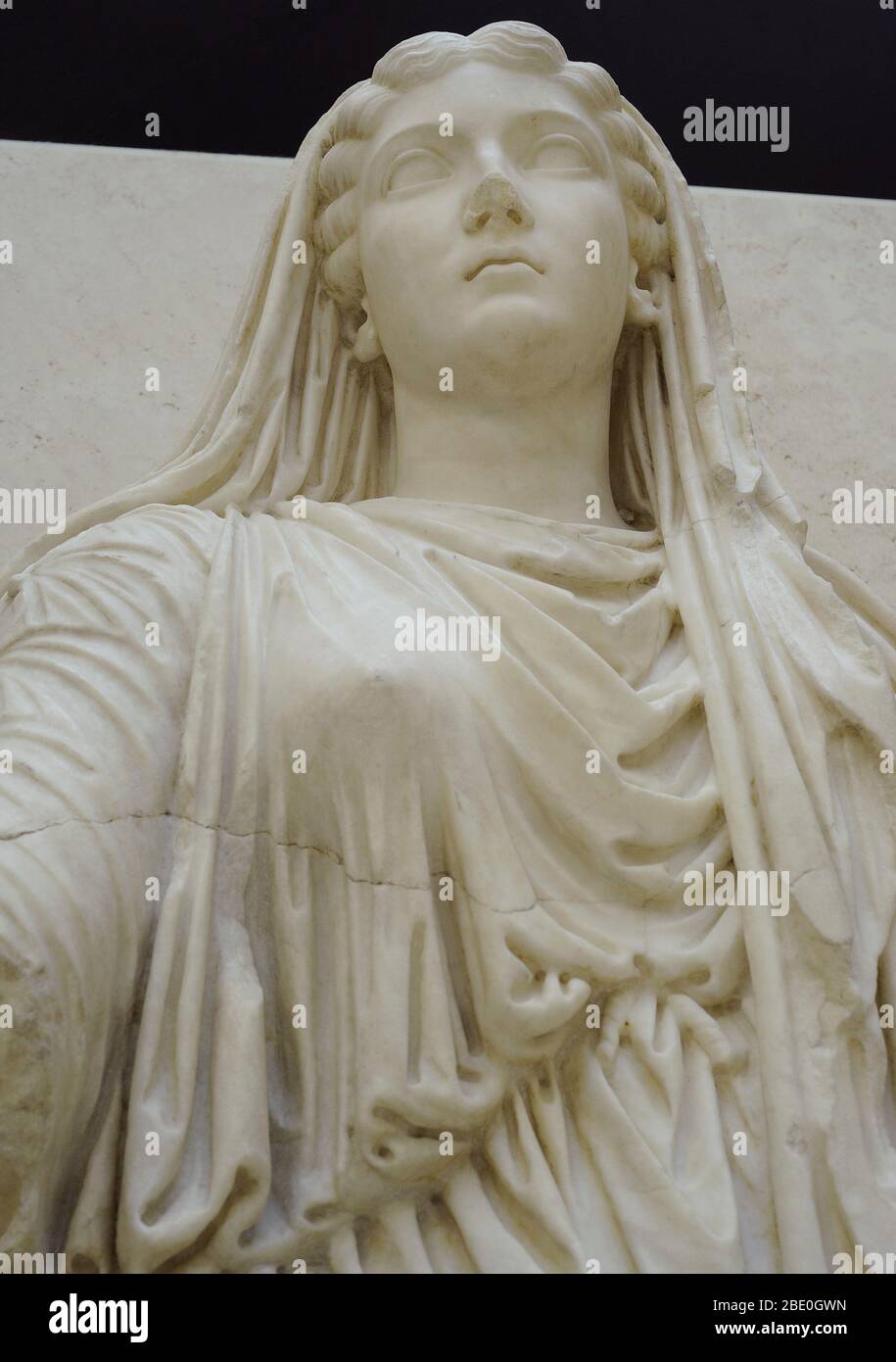 Roman statue of empress Livia Drusilla. Stock Photo