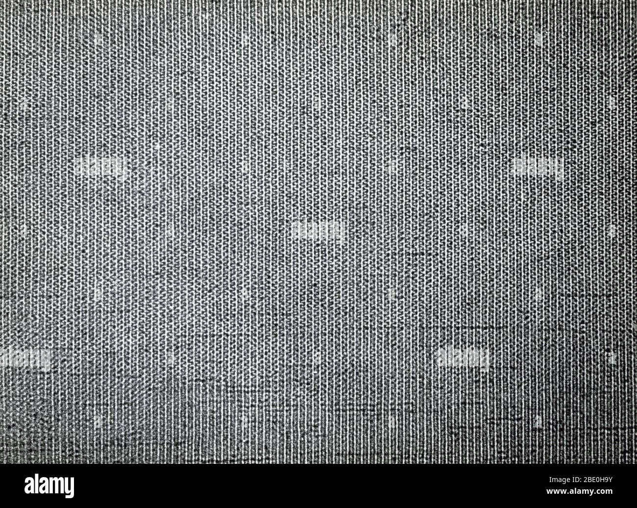 High resolution transmission electron micrograph of catalase crystals stained with uranyl acetate and shadowed with platinum-carbon, showing the fine structure of rows. Magnification: 450,000x at 9 x 12'. Stock Photo