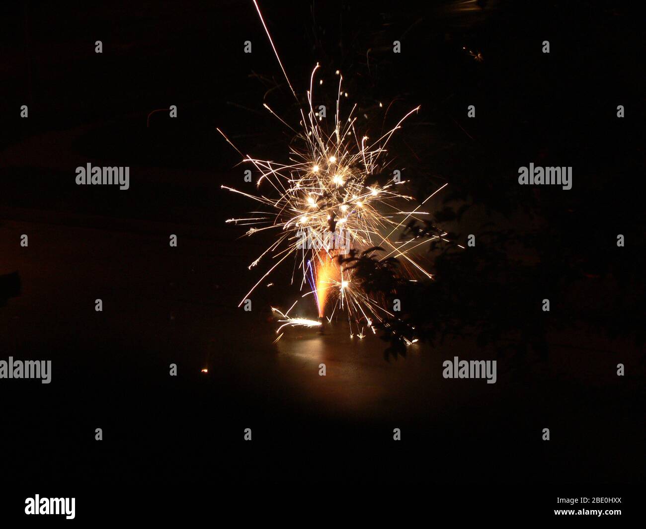 Small Fireworks Display Stock Photo - Alamy