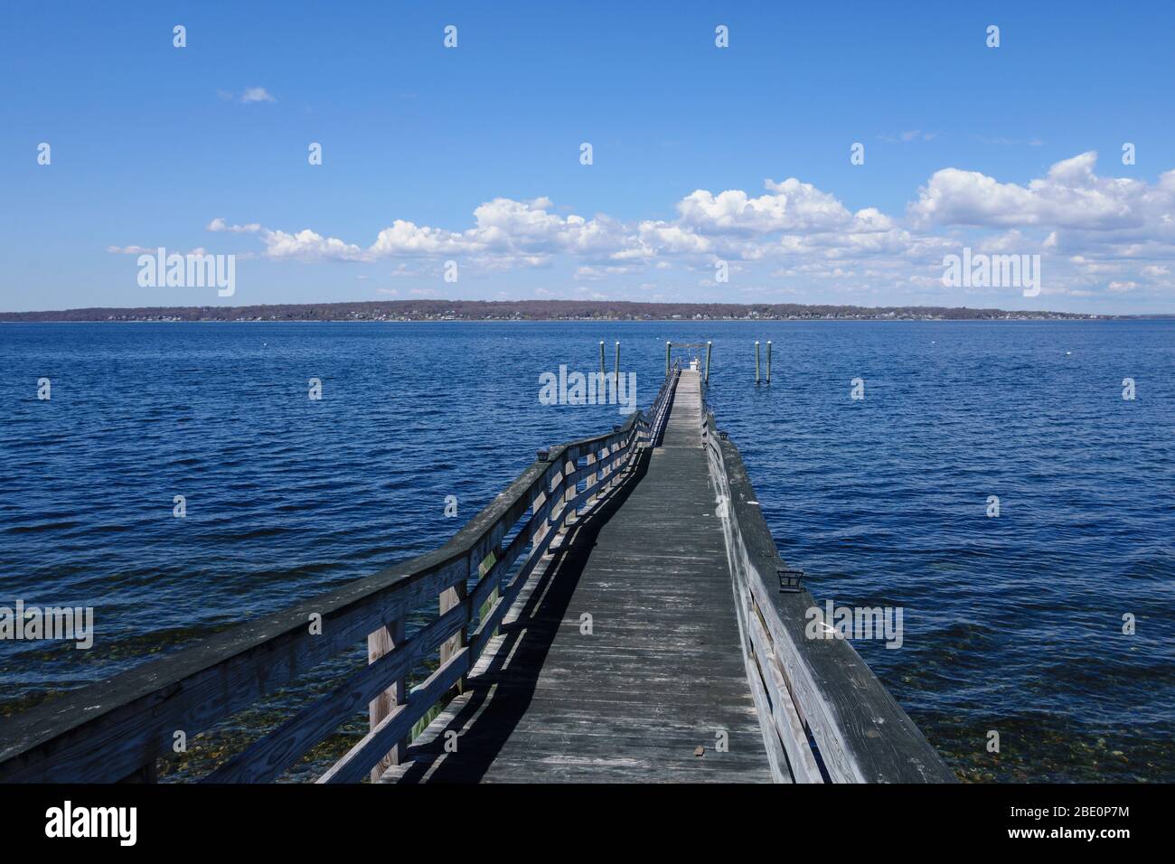 Pier onto Narragansett Bay in Portsmouth, Rhode Island Stock Photo Alamy