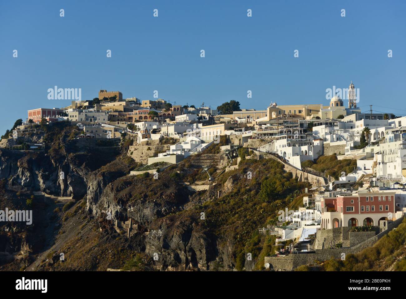 White Washed Houses In Fira Stantorini Greece Stock Photo Alamy
