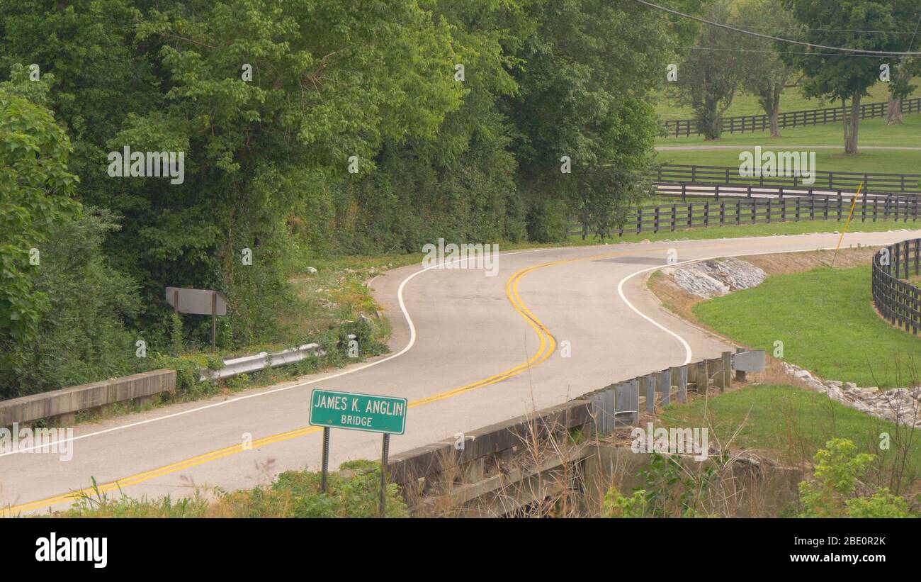 James K Anglin Bridge at Leipers Fork - LEIPERS FORK, UNITED STATES - JUNE 17, 2019 Stock Photo