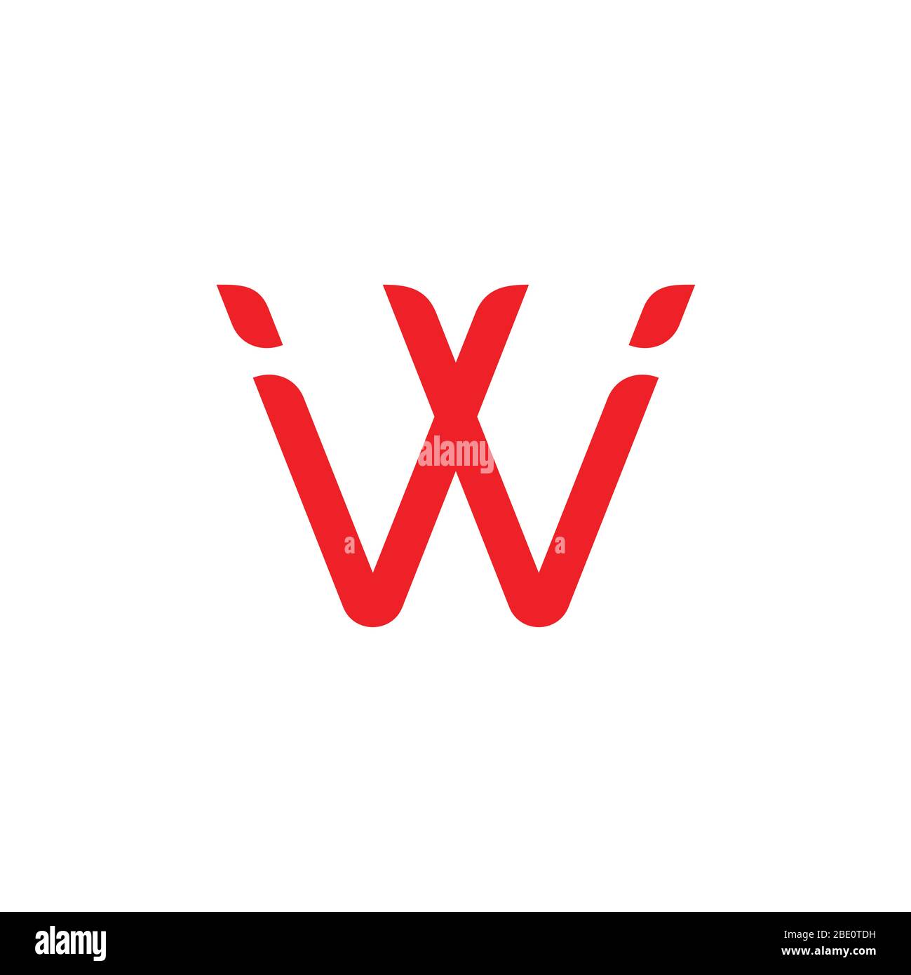 letter w simple linked curves logo vector Stock Vector Image & Art - Alamy