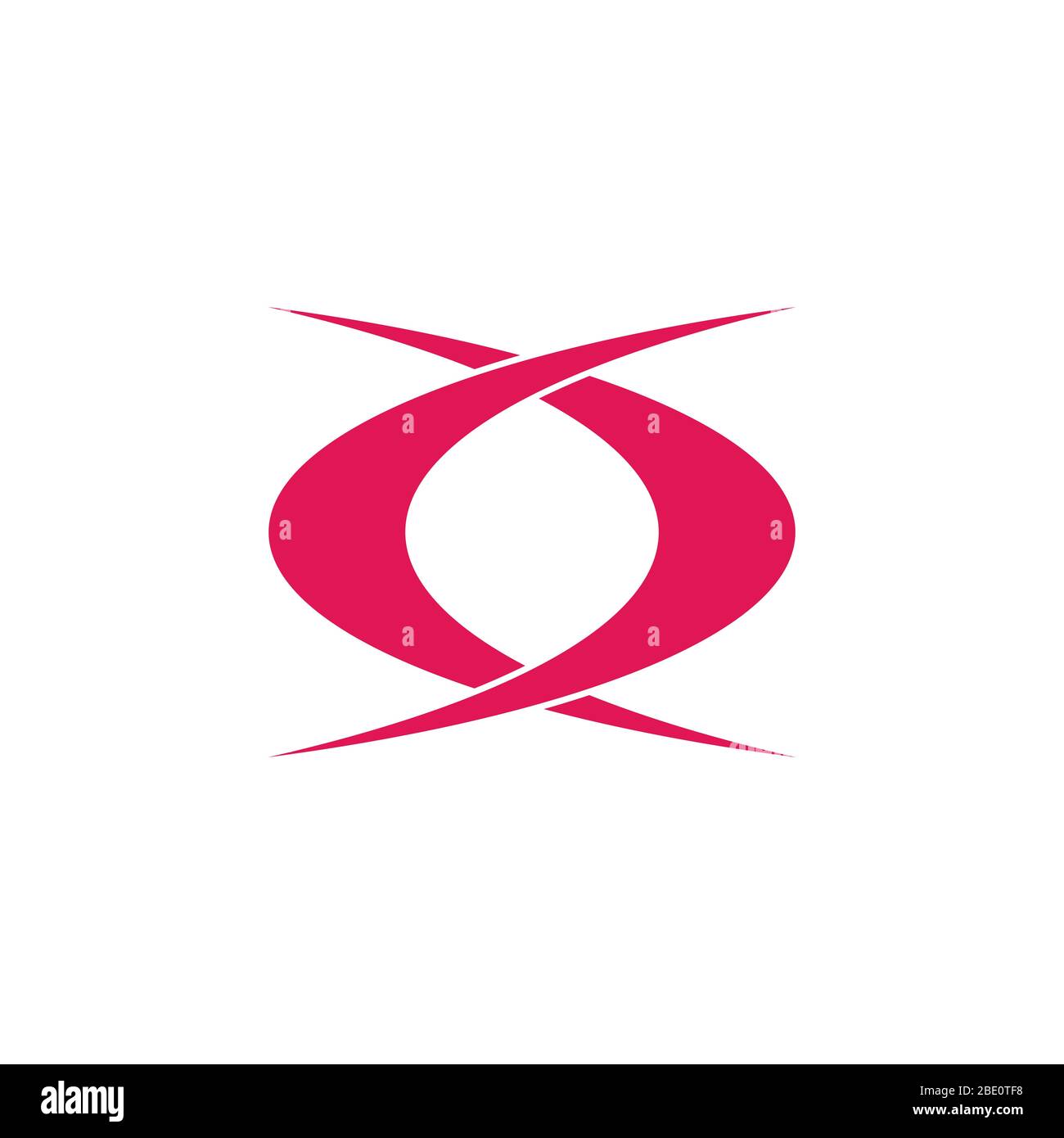 linked curves opposite arrow logo vector Stock Vector