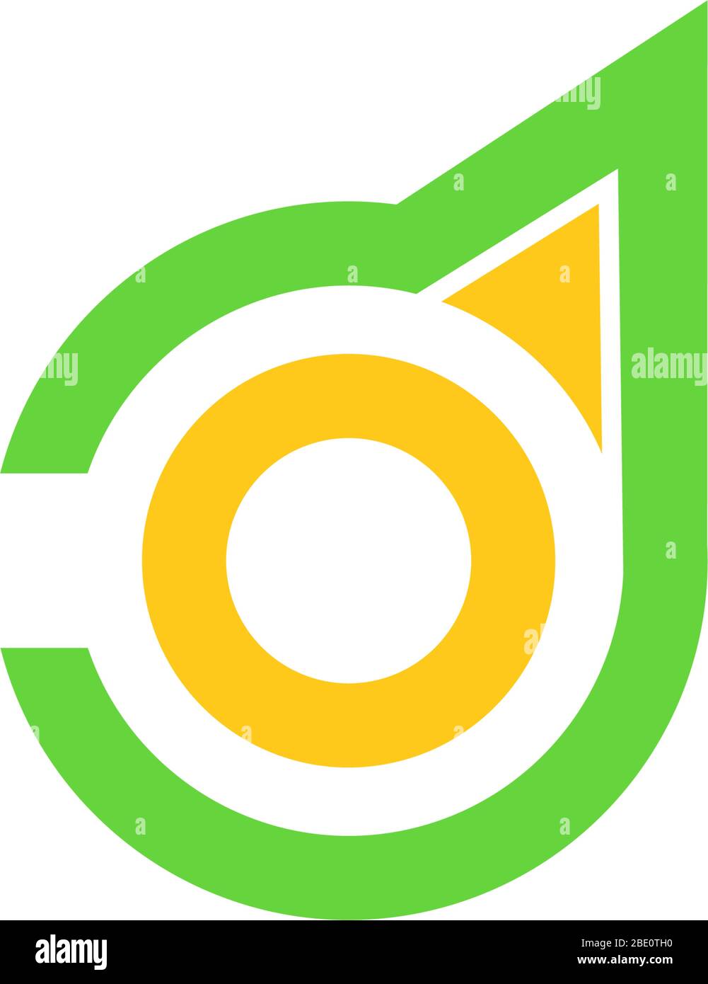 letter od circle geometric arrow logo vector Stock Vector