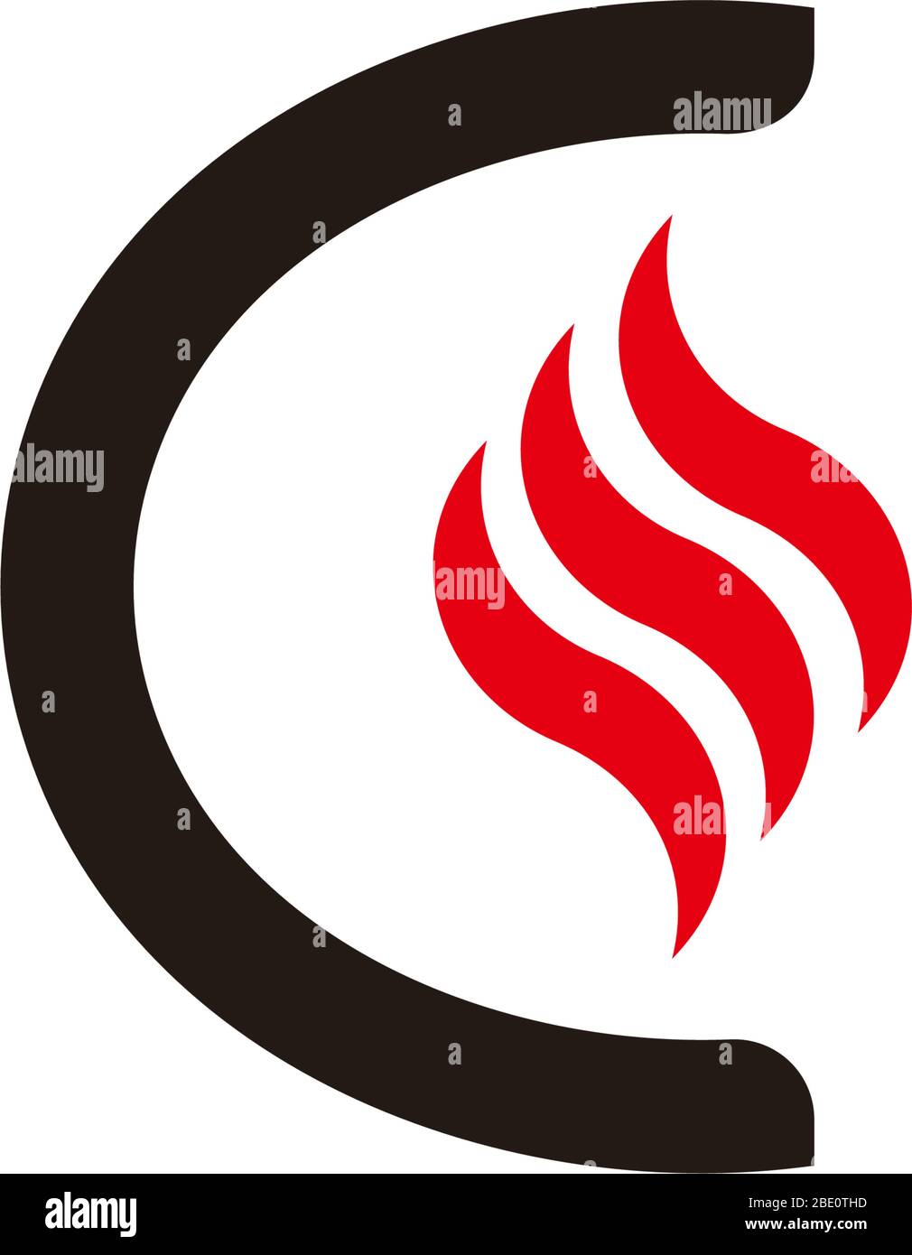 letter cs curves decoration symbol logo vector Stock Vector