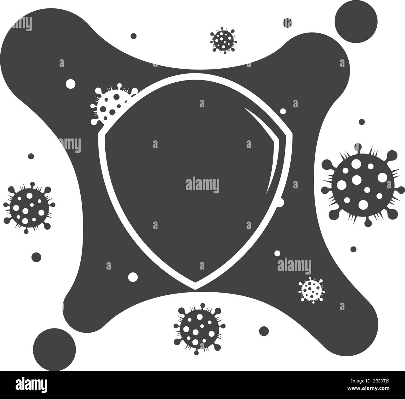 protection avoid transmission agent corona virus symbol vector Stock Vector