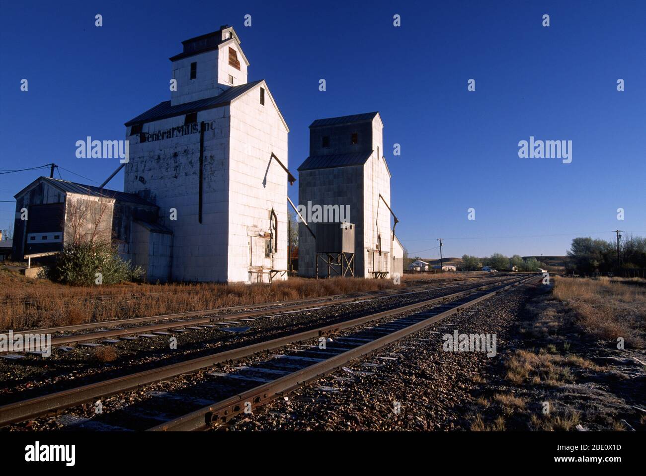 Grain elevator, Ulm, Montana Stock Photo Alamy