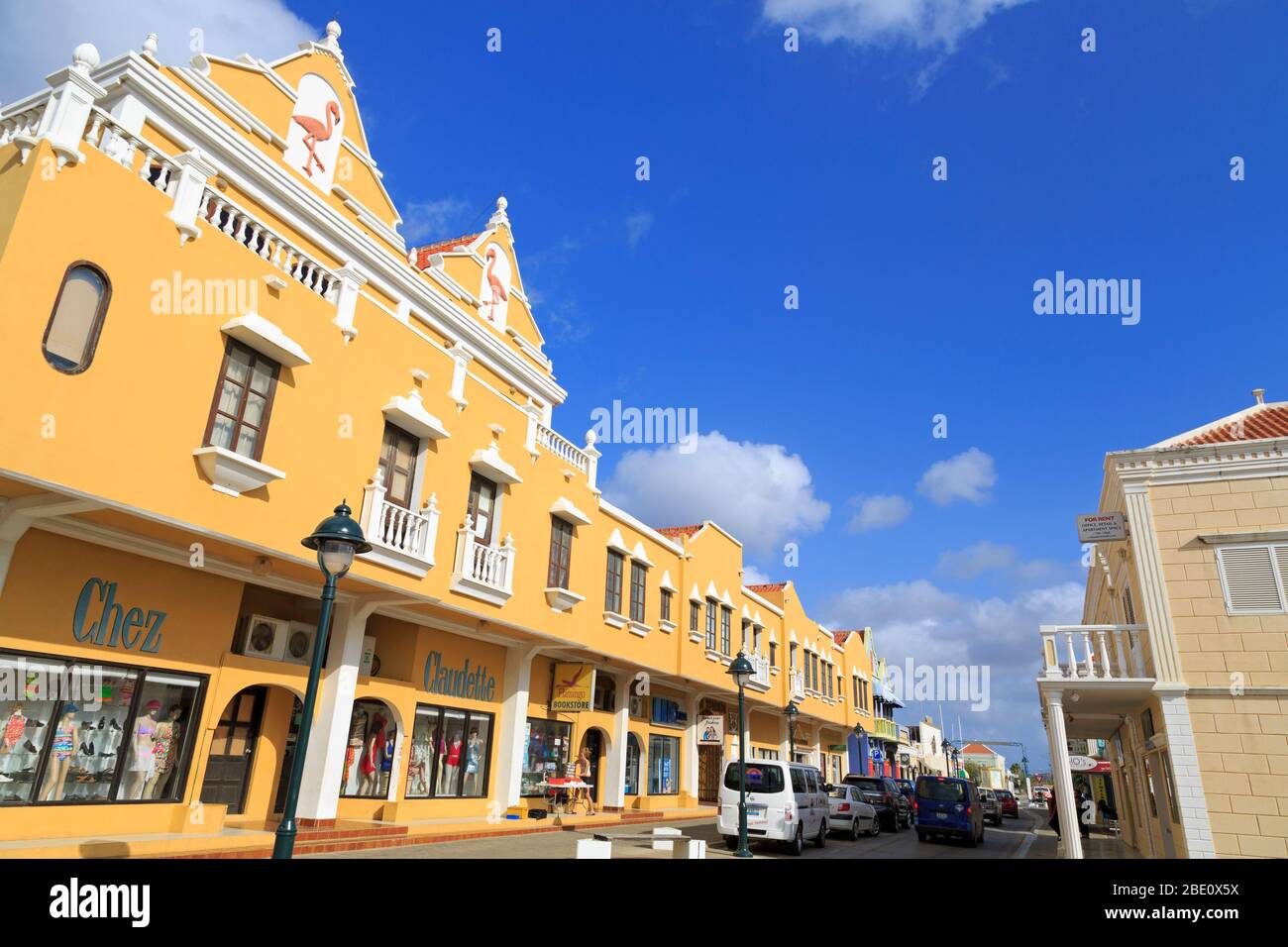 Harbourside Mall on Kaya Grandi,Kralendijk,Bonaire,Caribbean Stock
