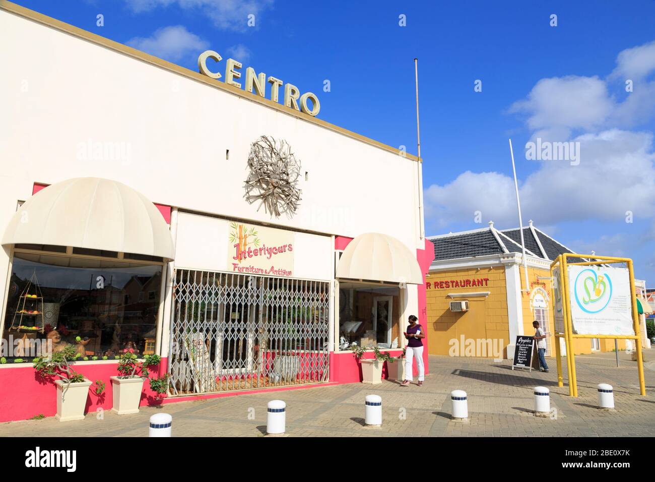 Stores on Kaya Grandi,Kralendijk,Bonaire,Caribbean Stock Photo Alamy