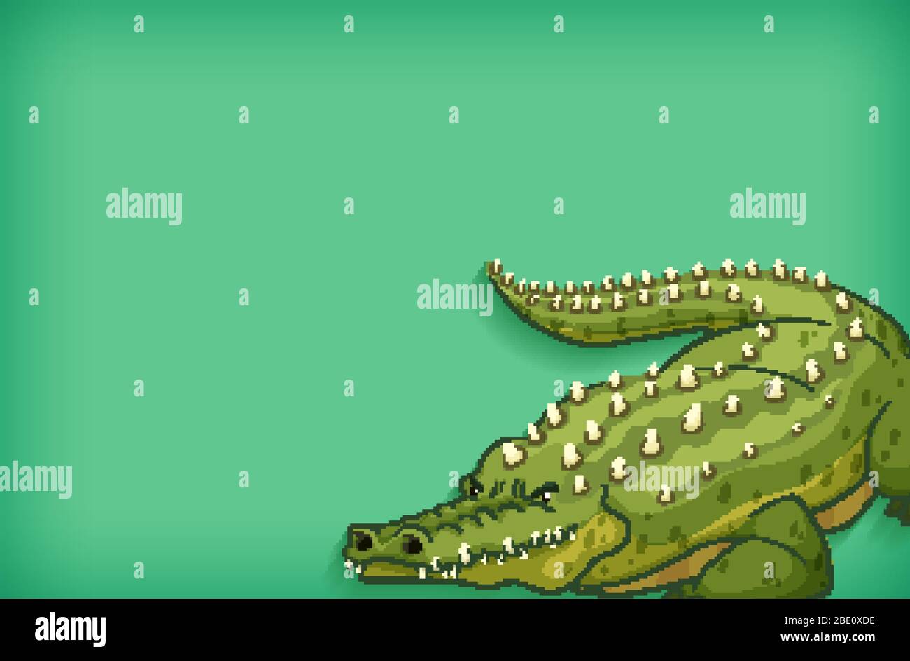 Background template design with plain color and crocodile illustration ...