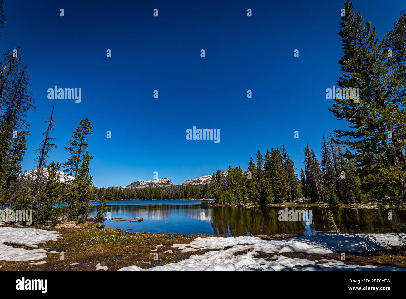 Teapot Lake is along the Mirror Lake Scenic Byway in the Uinta