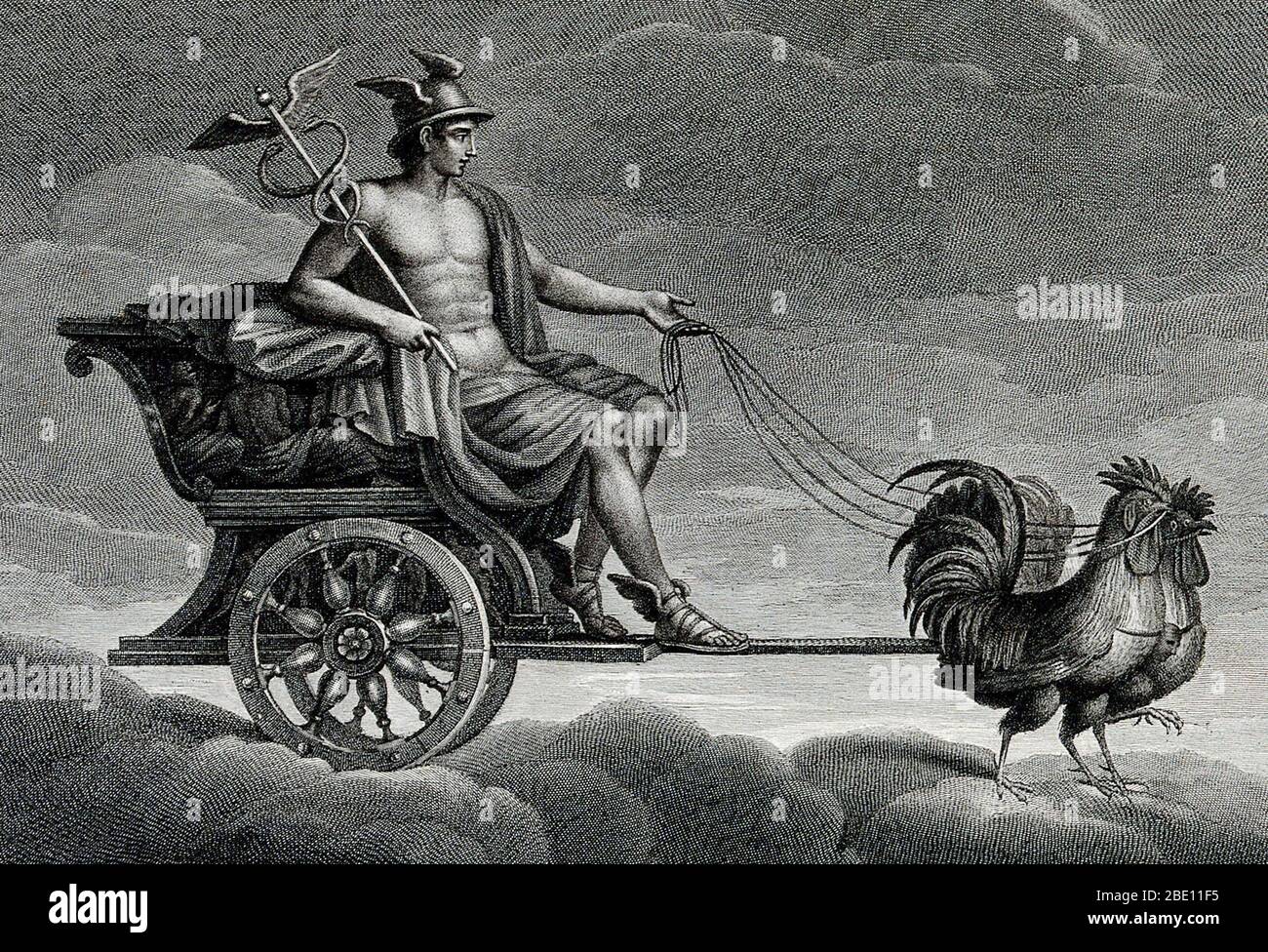 Mercury or Hermes, Greek and Roman God Stock Photo