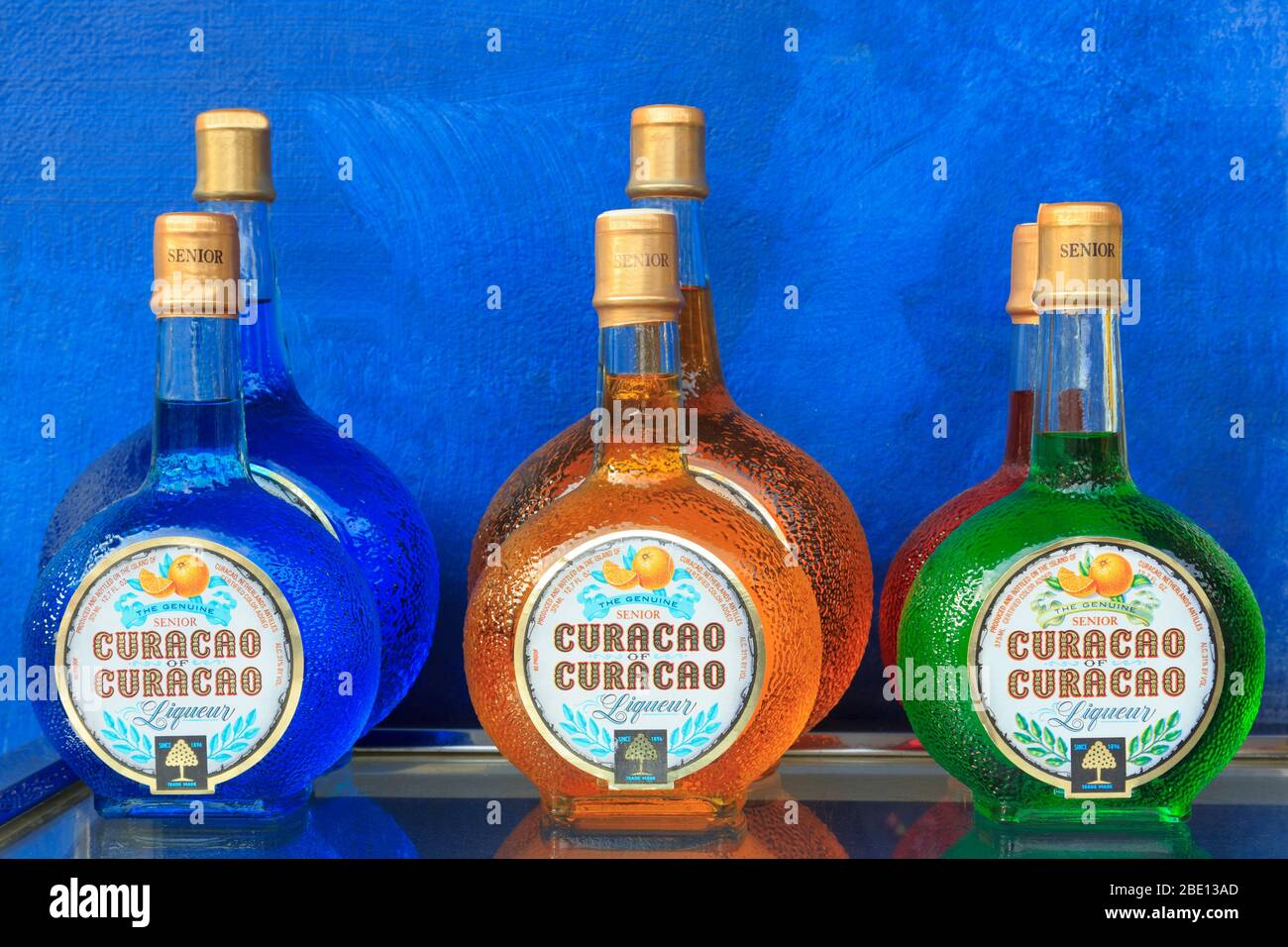 Bottles of Curacao Liqueur,Willemstad,Curacao,Caribbean Stock Photo Alamy