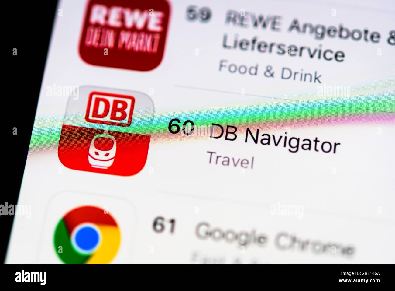 DB Navigator, App of the Deutsche Bahn, AppIcon, detail, format filling Stock Photo Alamy