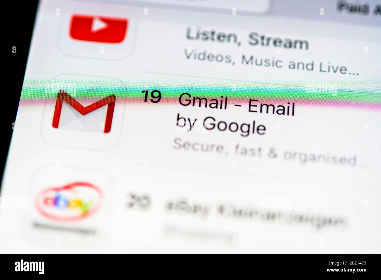 Gmail app in the Apple App Store, email, app icon, detail, full format  Stock Photo - Alamy