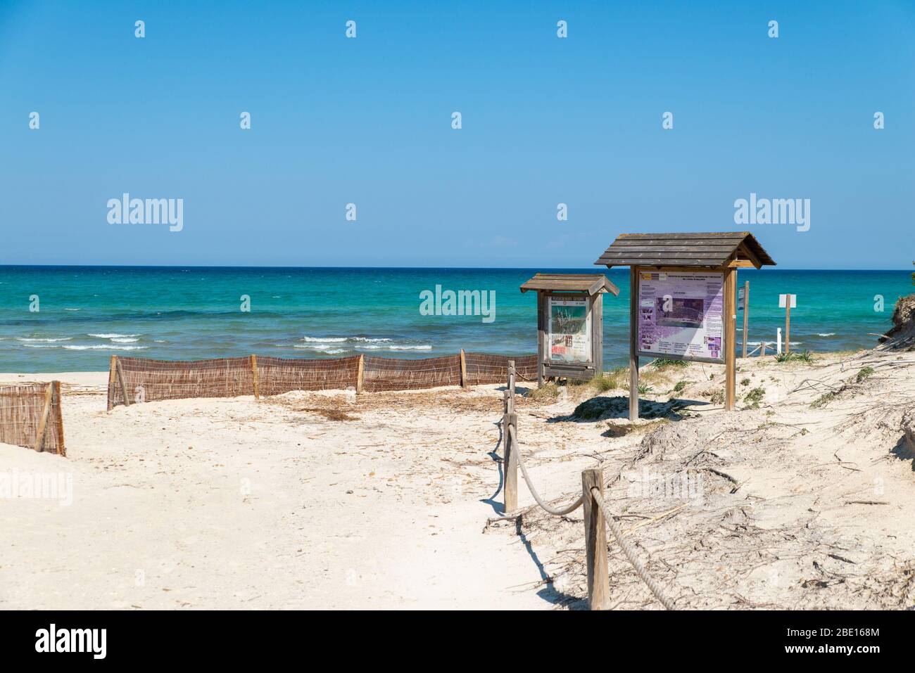 PALMA DE MALLORCA, SPAIN. APRIL 09 2020: Playa de Muro  at  - Mallorca under Corona Close down  on April 9, 2020 in Palma de Mallorca, . (Photo by Thomas Reiner/ESPA-Images) Credit: European Sports Photo Agency/Alamy Live News Stock Photo