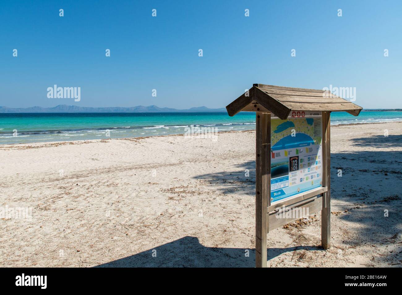 PALMA DE MALLORCA, SPAIN. APRIL 09 2020: Playa de Muro  at  - Mallorca under Corona Close down  on April 9, 2020 in Palma de Mallorca, . (Photo by Thomas Reiner/ESPA-Images) Credit: European Sports Photo Agency/Alamy Live News Stock Photo