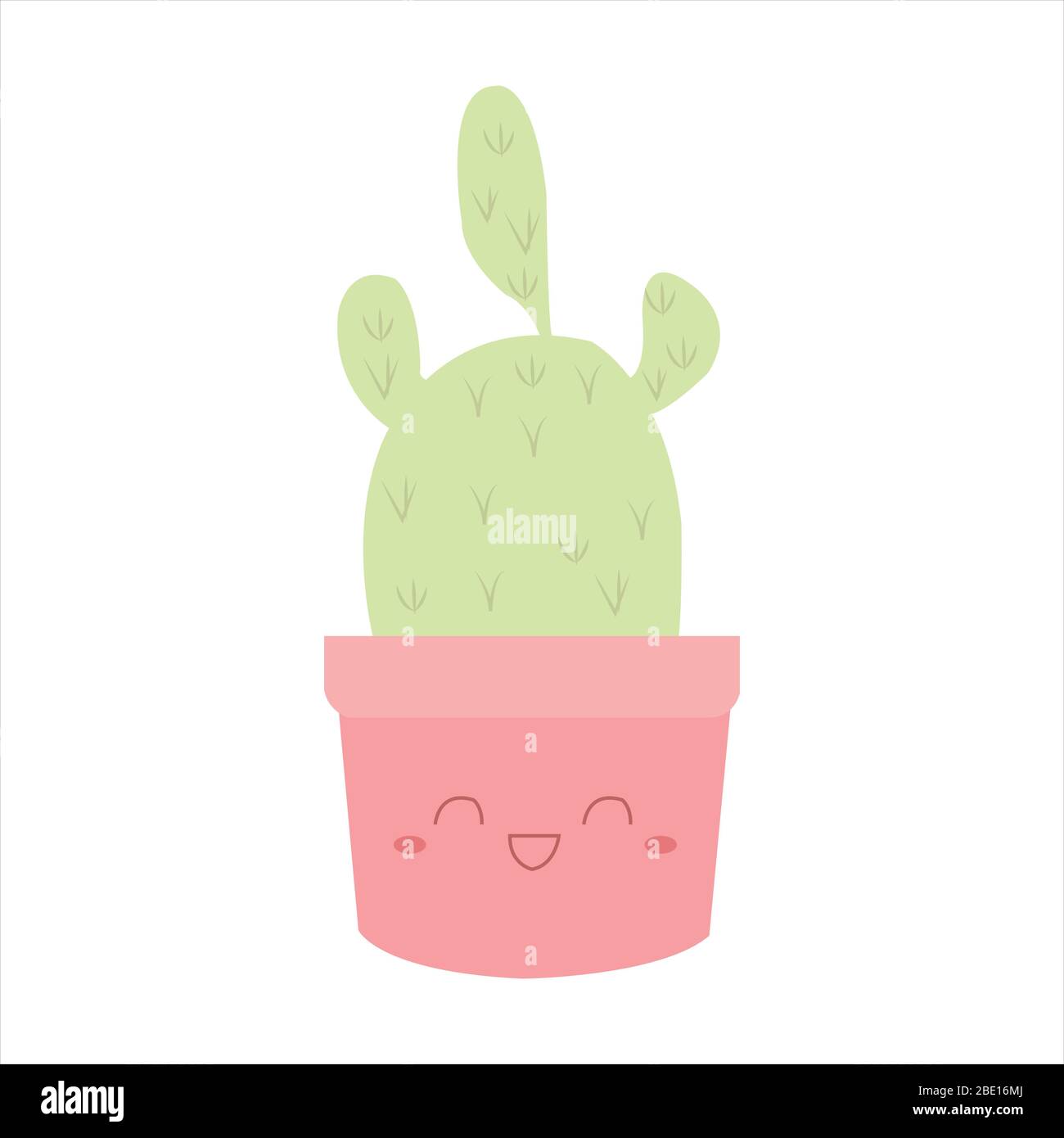 Cute cactus succulent clip art illustration botanical cartoon Stock ...