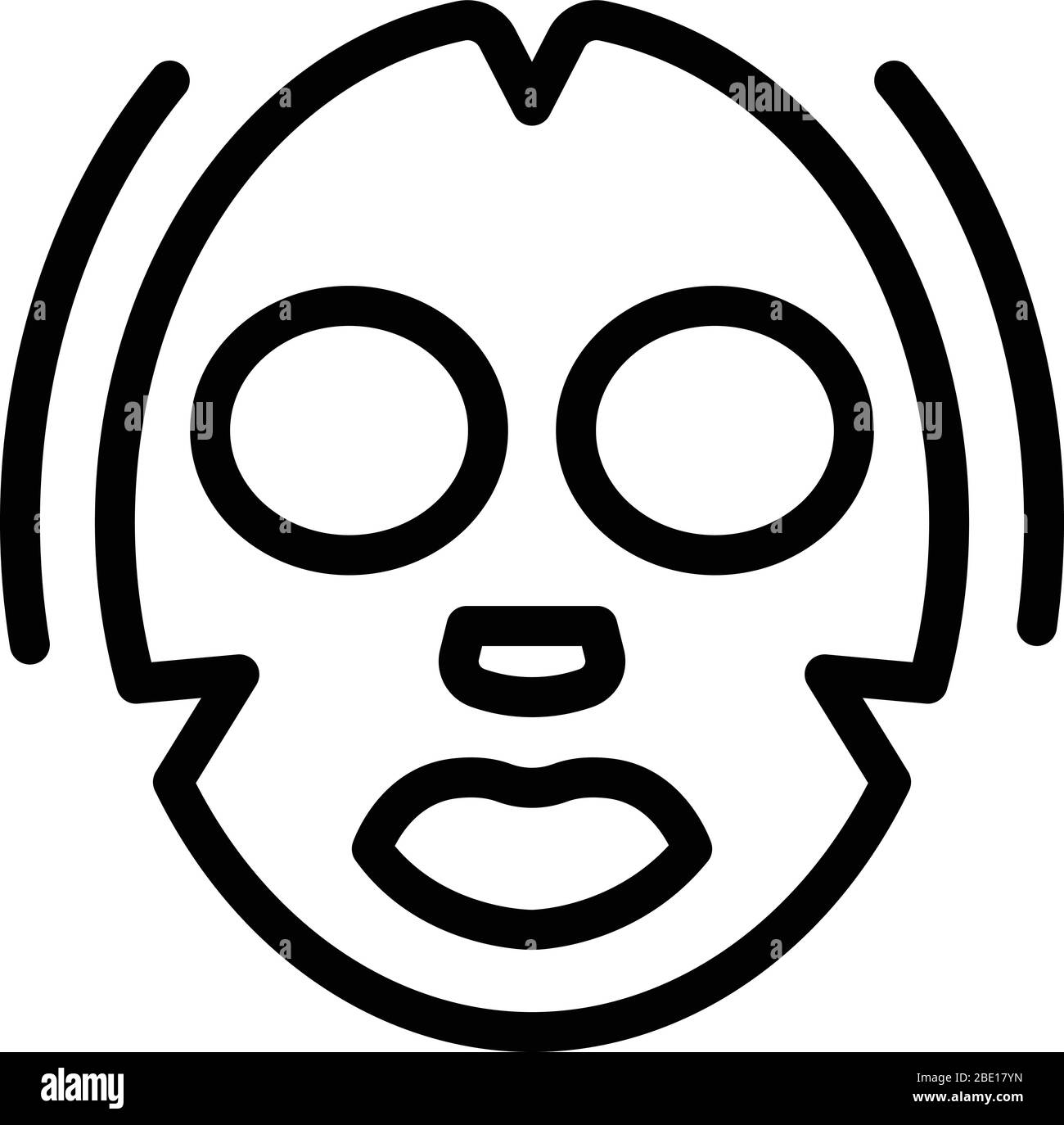 Moisturizing face mask icon, outline style Stock Vector