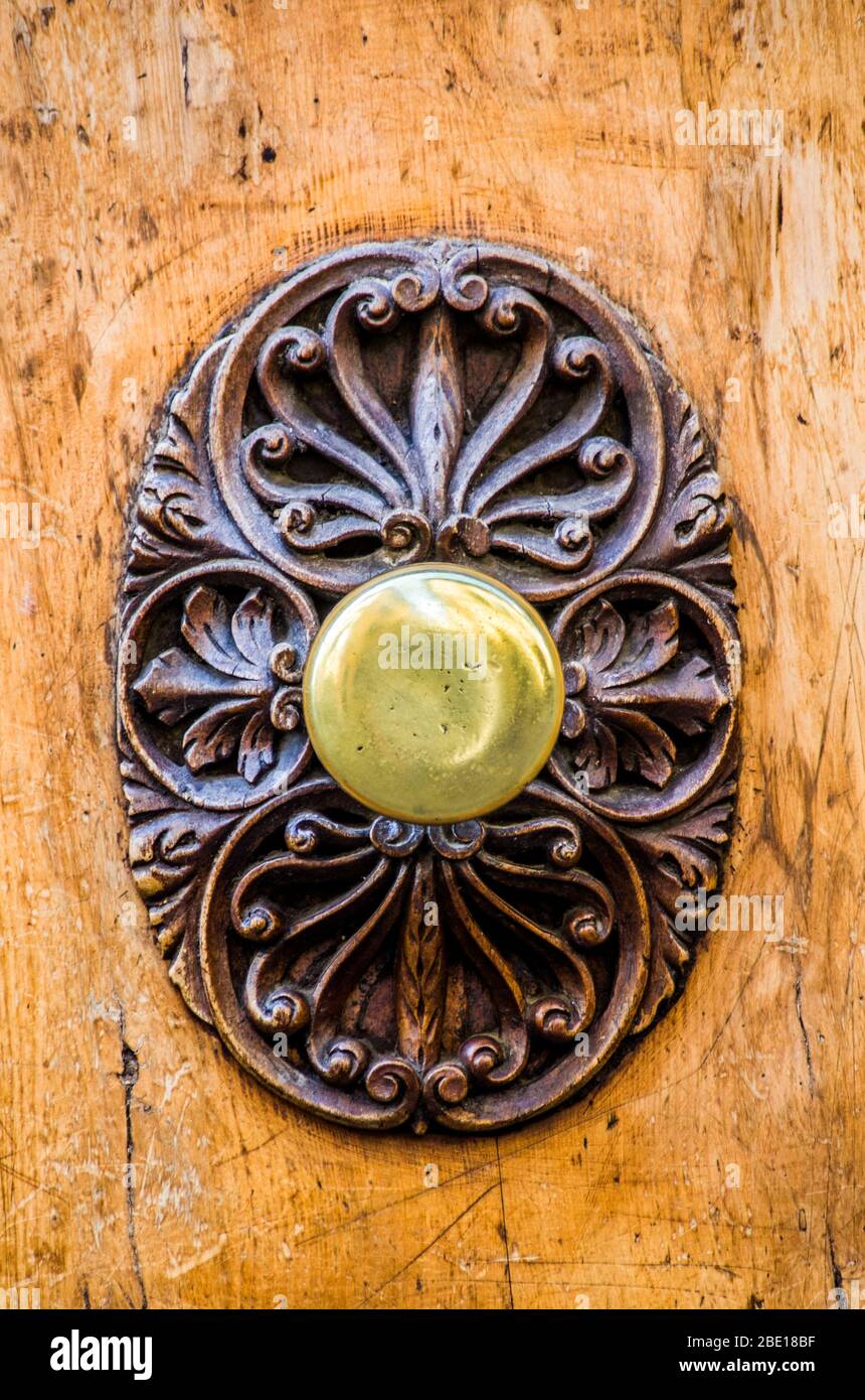 beautiful handle of historic building important for history, art and ...