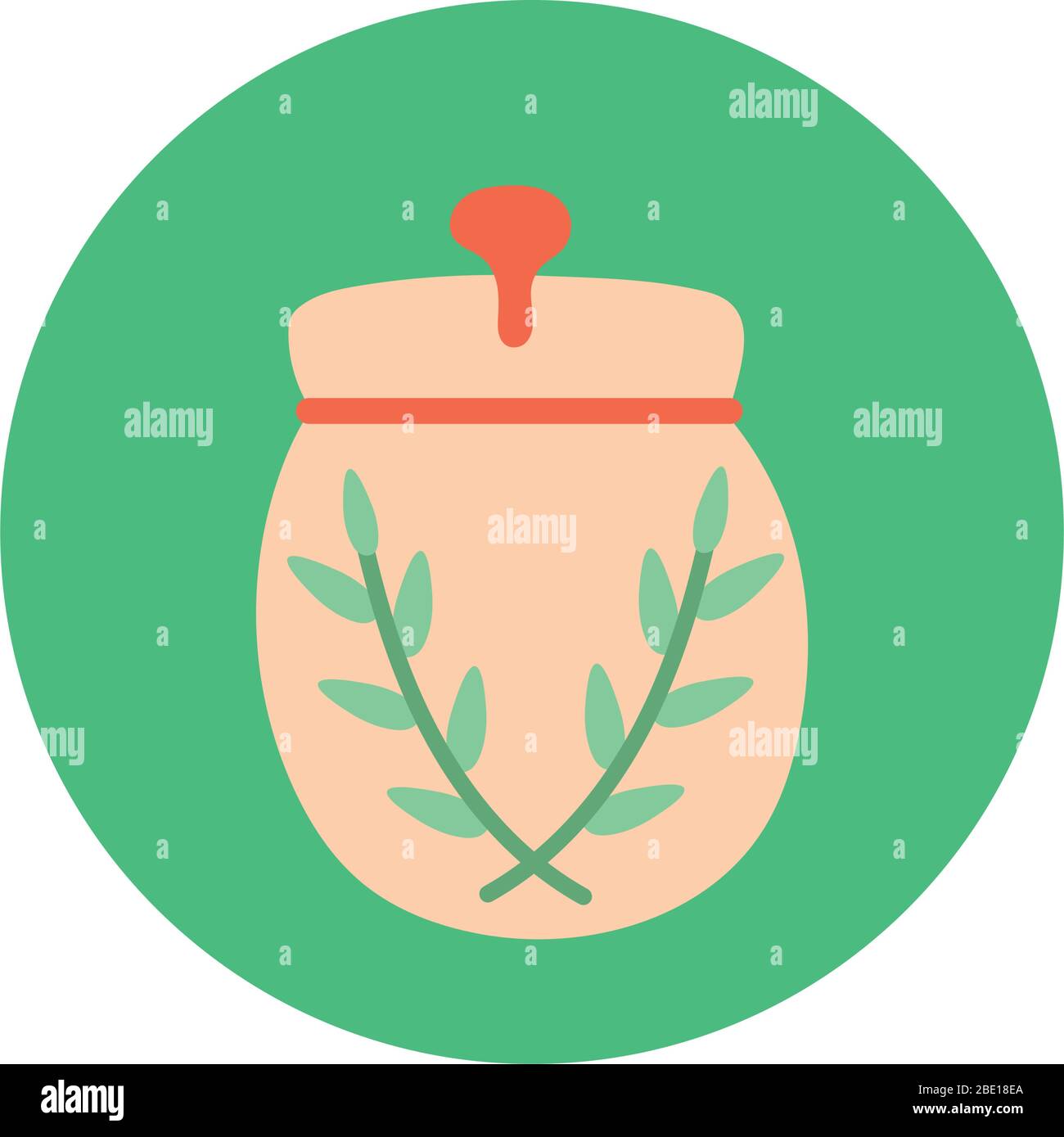 kitchen sugar ceramic pot utensil hand draw style Stock Vector Image