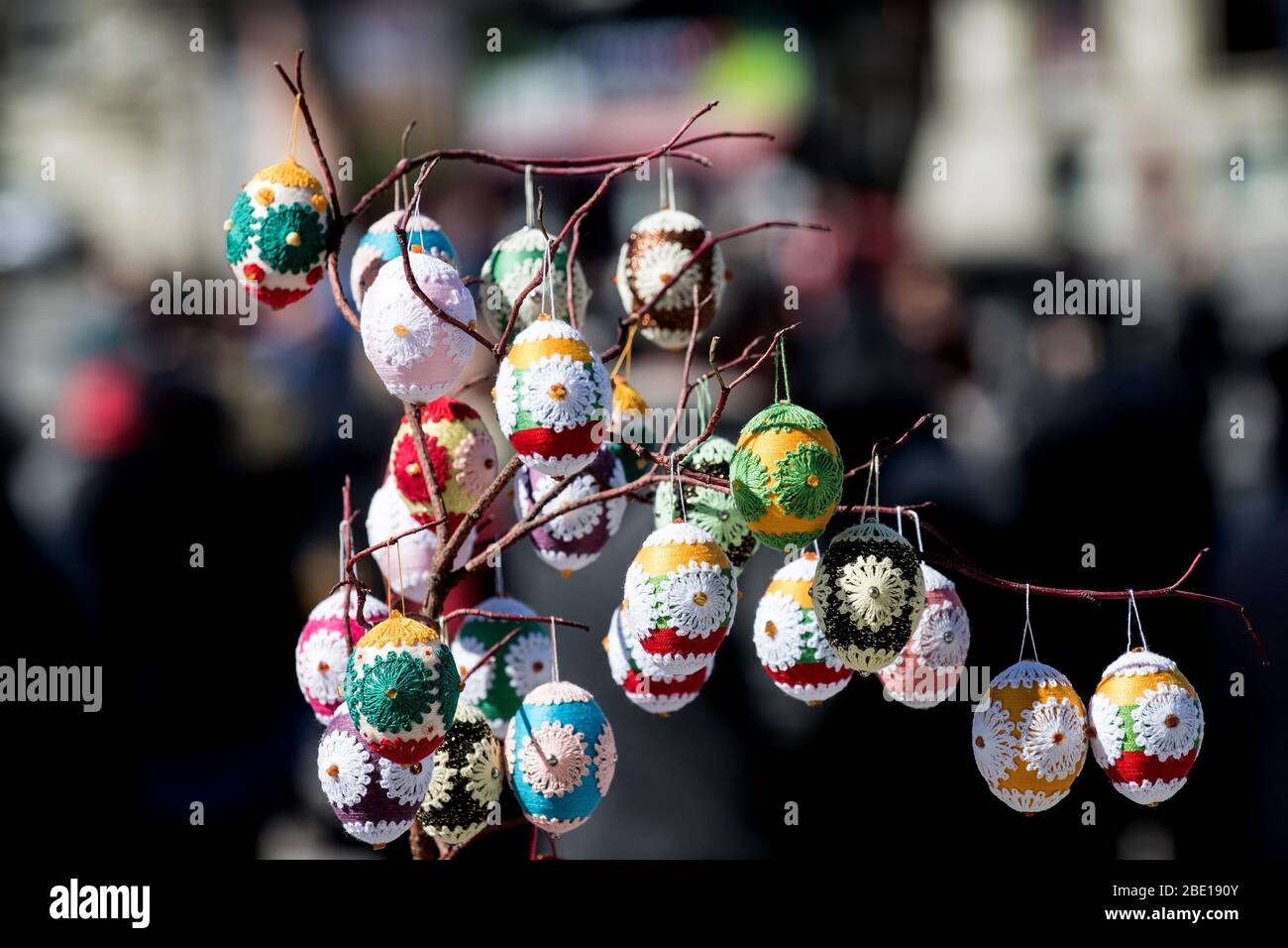 2019 04 14. Lithuania, Vilnius.  Easter, easter eggs. Stock Photo