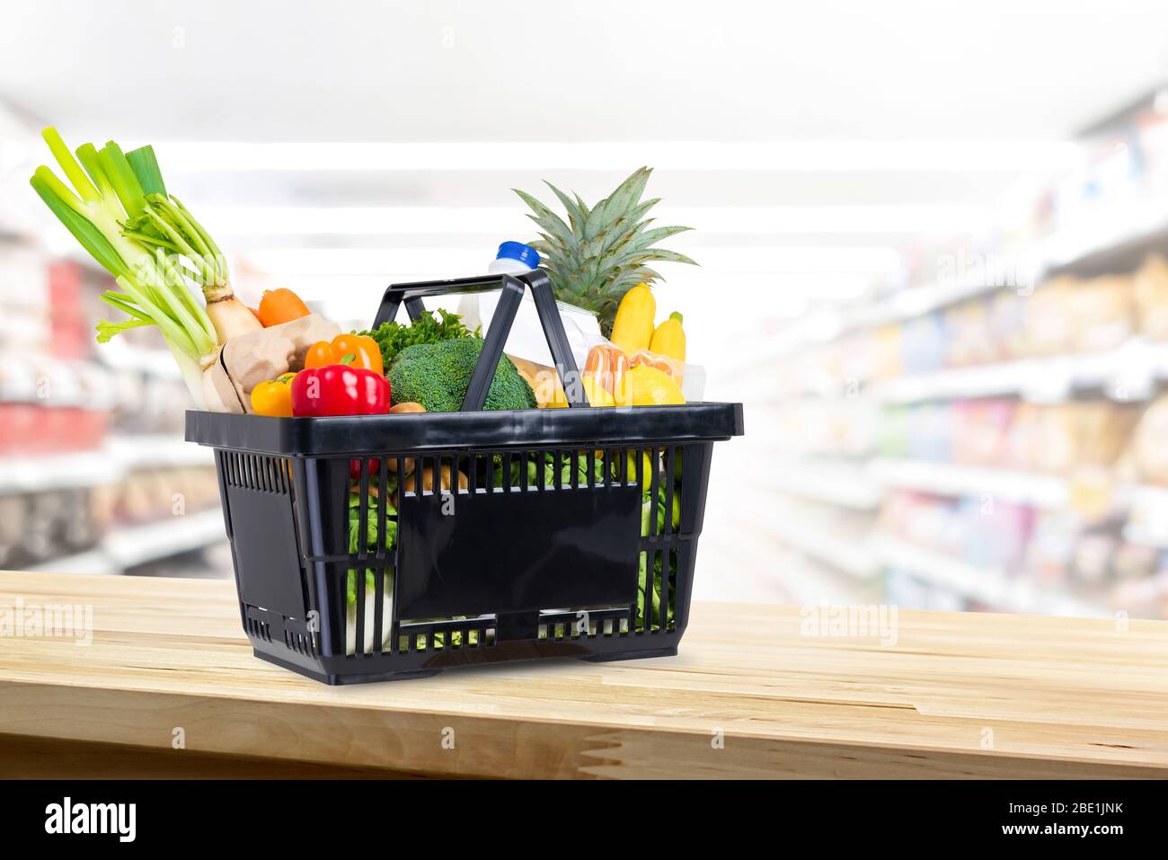 Fruit vegetable counter in supermarket hires stock photography and