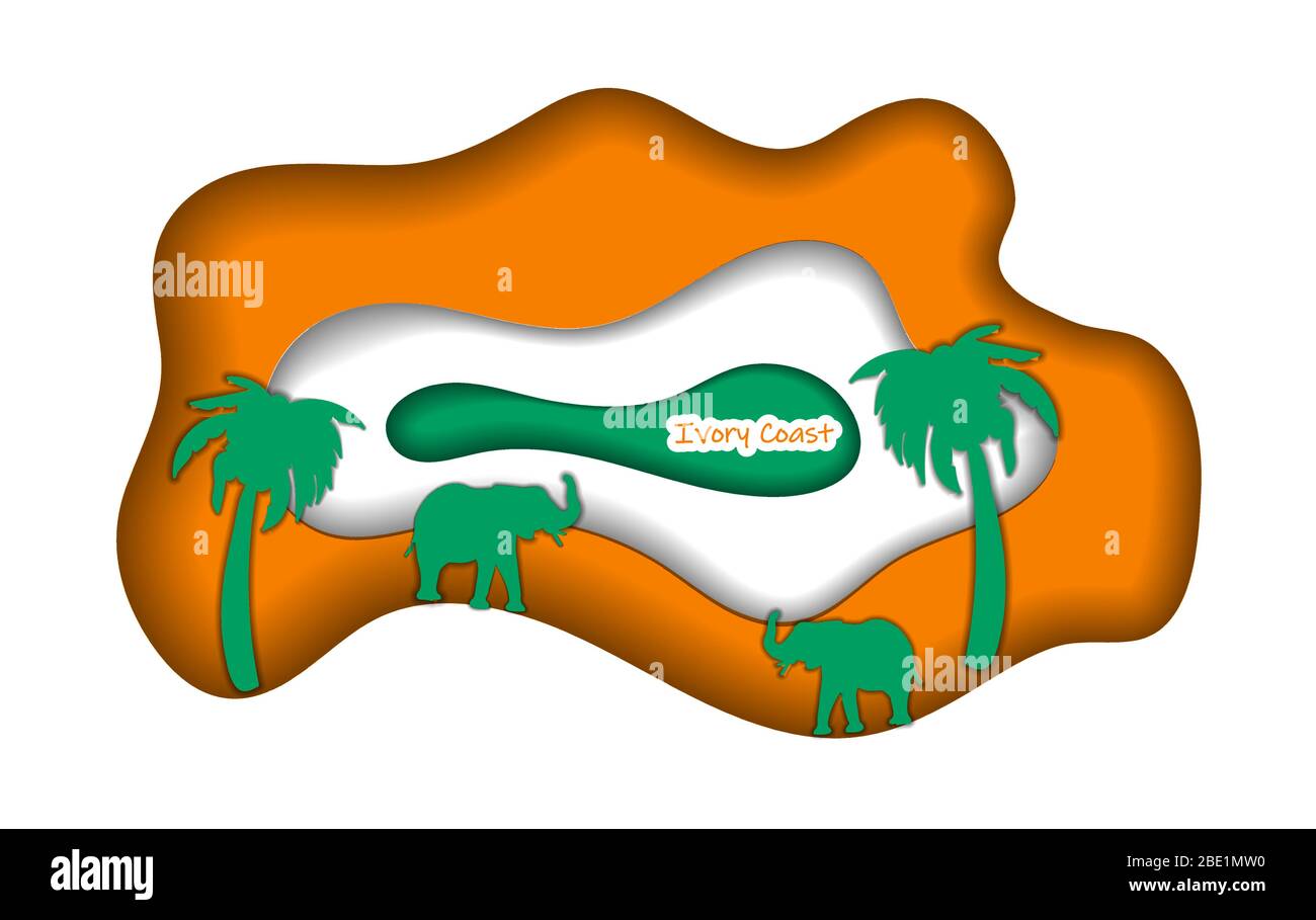 Creative illustration for independence day of ivory coast. Stock Vector