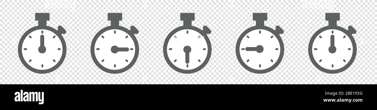 Set Of Timer Vector Icons On Transparent Background Countdown Timer Vector Icons Vector Eps 10 Stock Vector Image Art Alamy