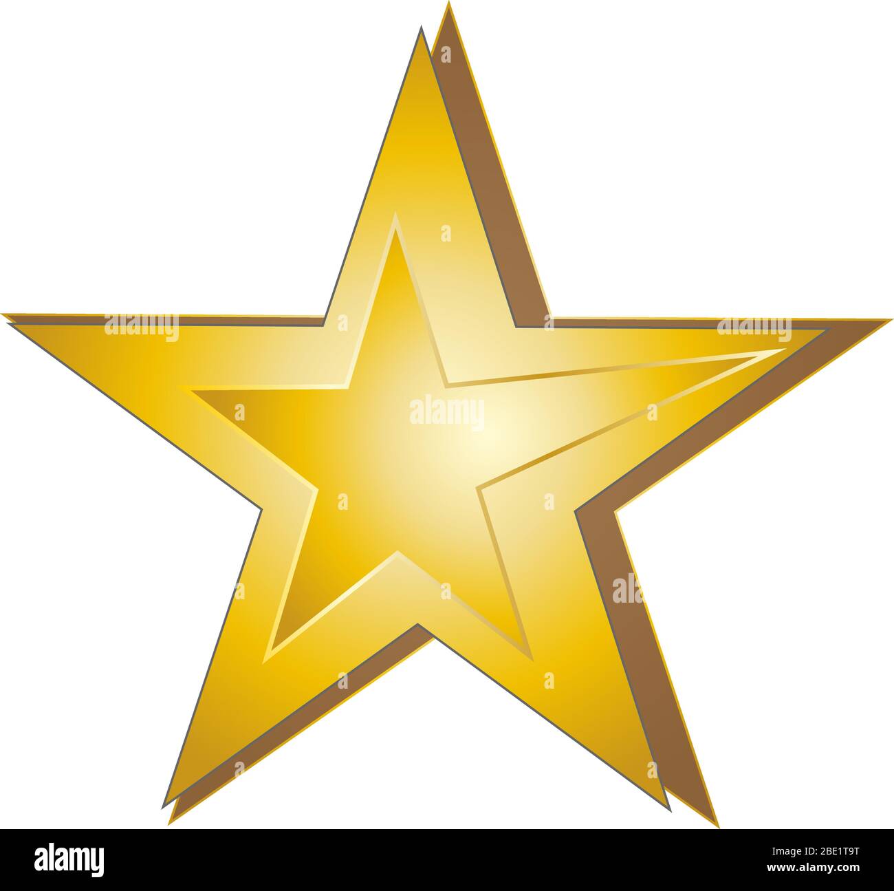 yellow star on white background Stock Vector