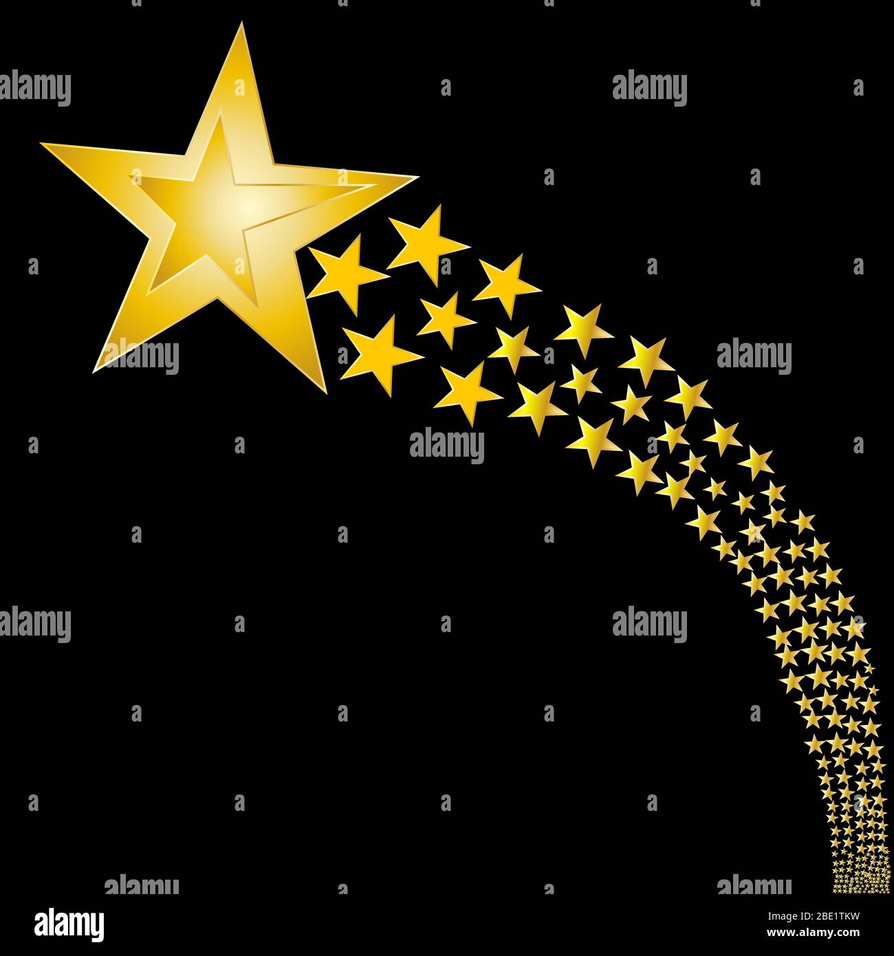 falling stars on black background Stock Vector Image & Art Alamy